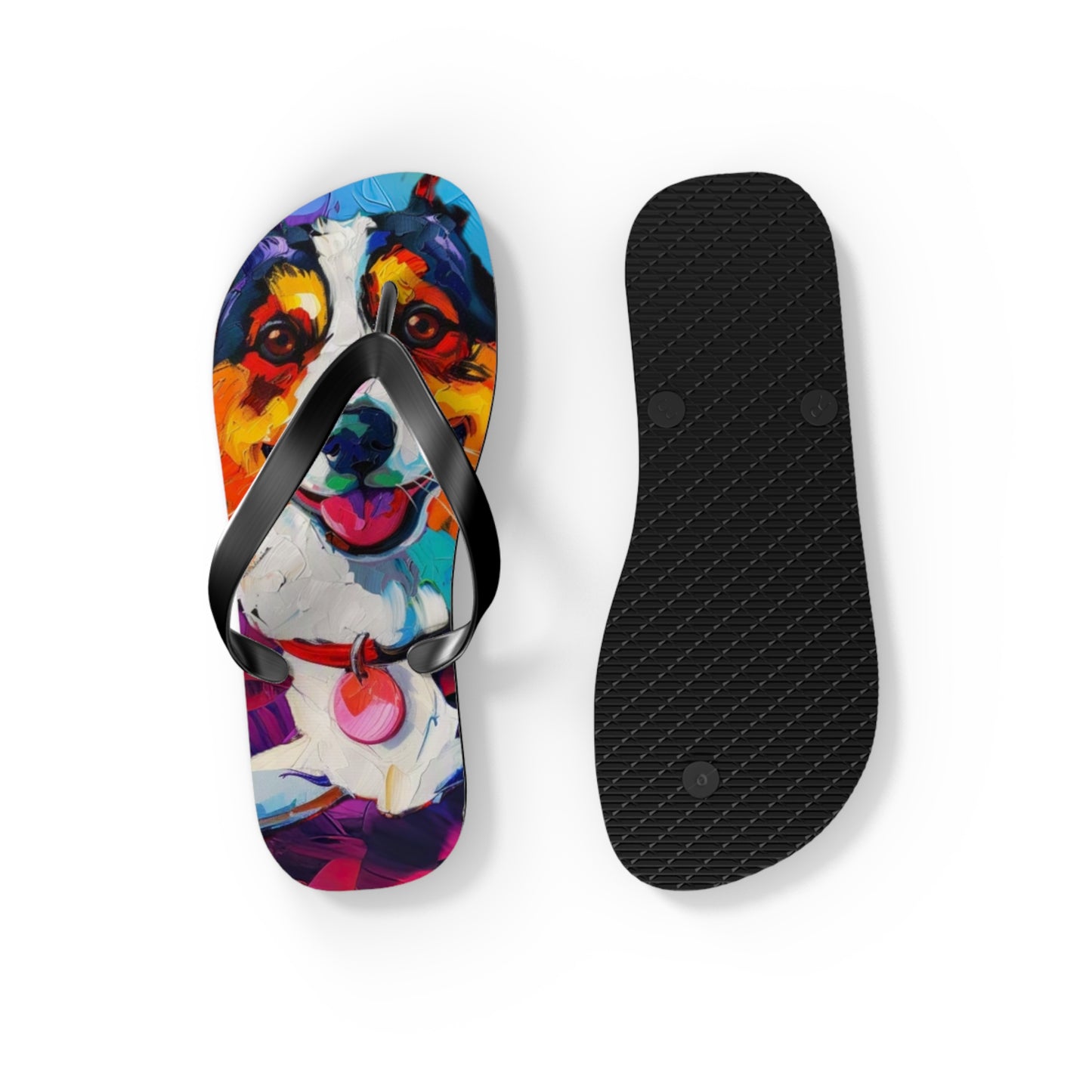 Color Me Corgi Flip-Flops