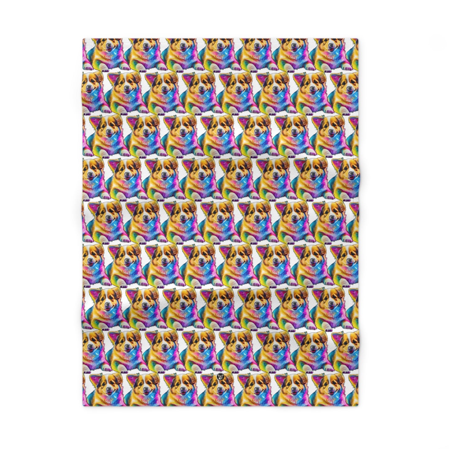 Colorful Corgi Mosaic - Baby Blanket