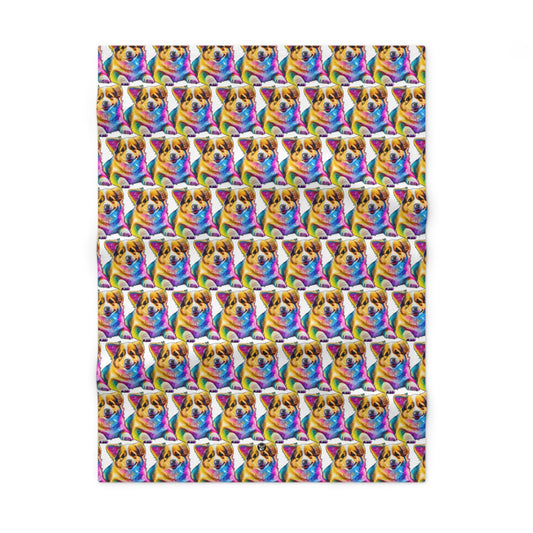 Colorful Corgi Mosaic - Baby Blanket