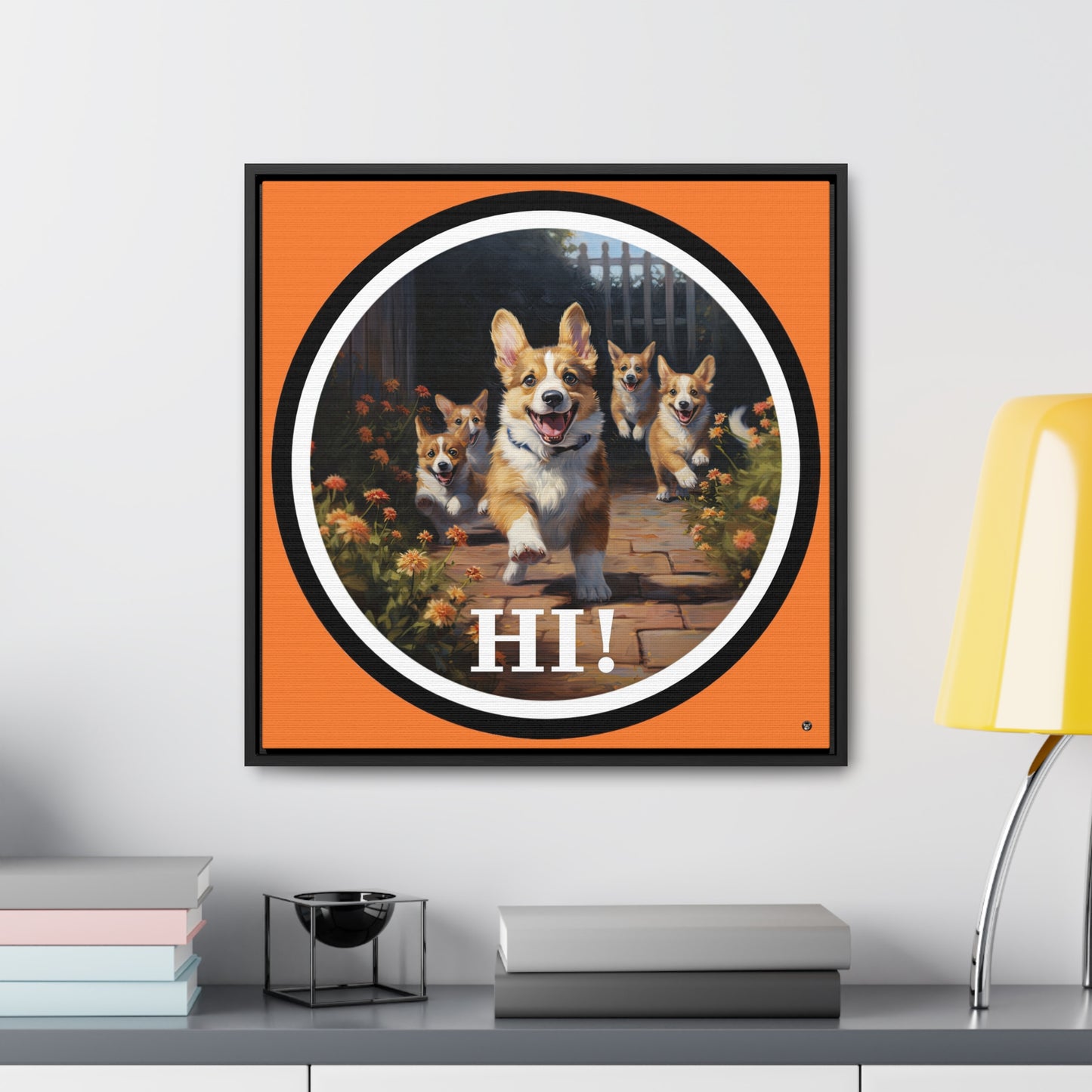 Hi! - Framed on Canvas