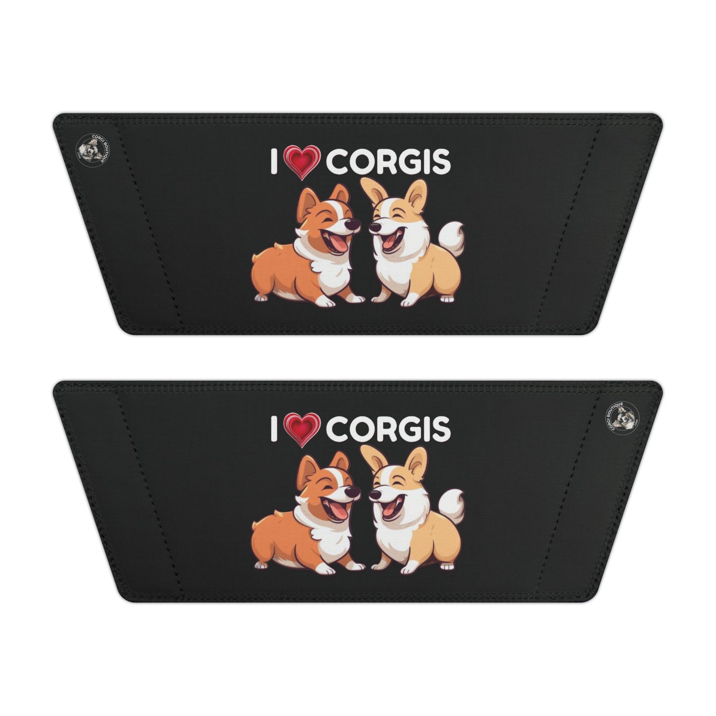 I Heart Corgis Men's Black Slide Sandals - Casual Pool & Beach Slides