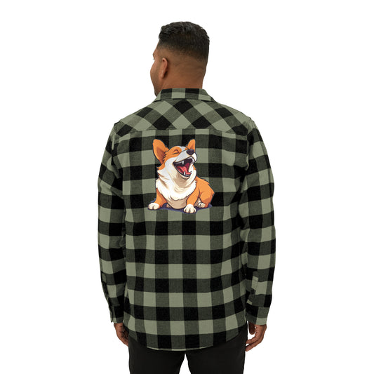 Comical Corgi - Flannel Shirt