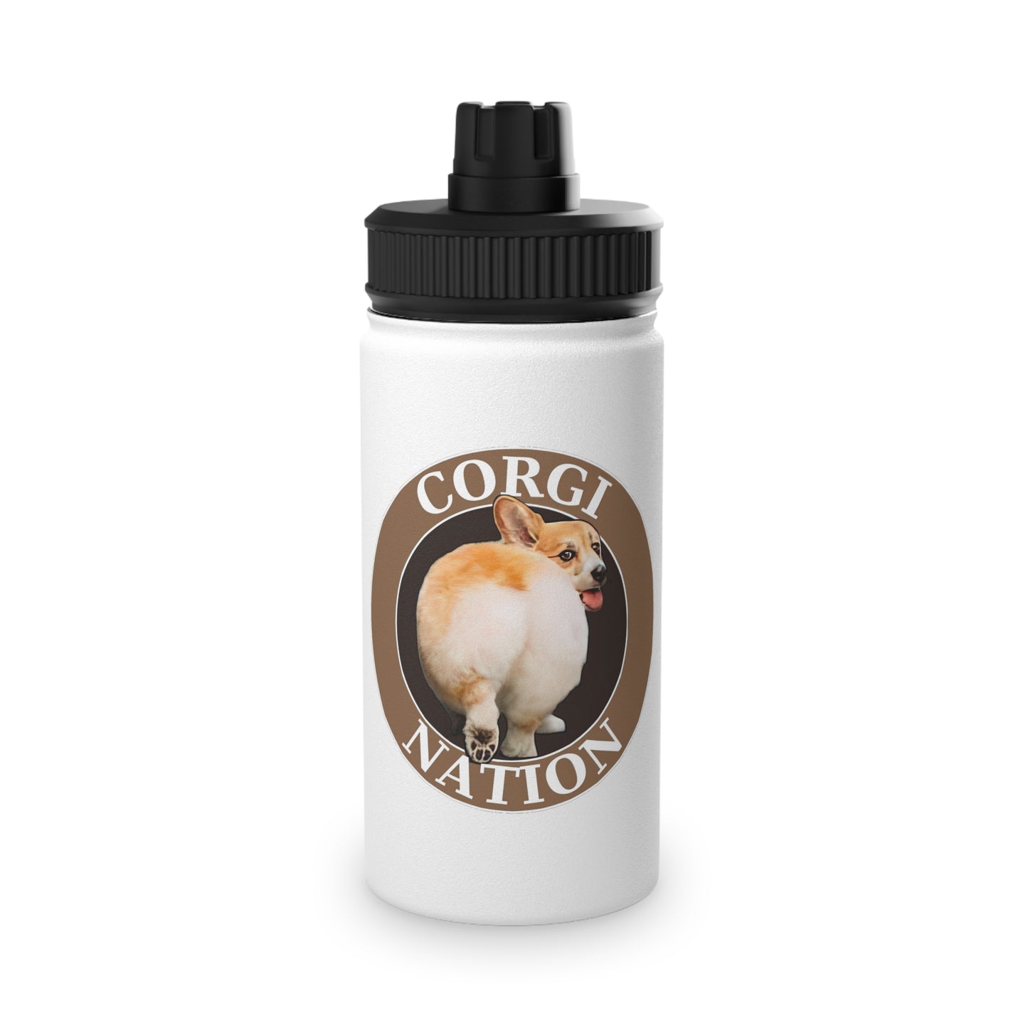 Corgi Nation - Water Bottle with Sport Lid