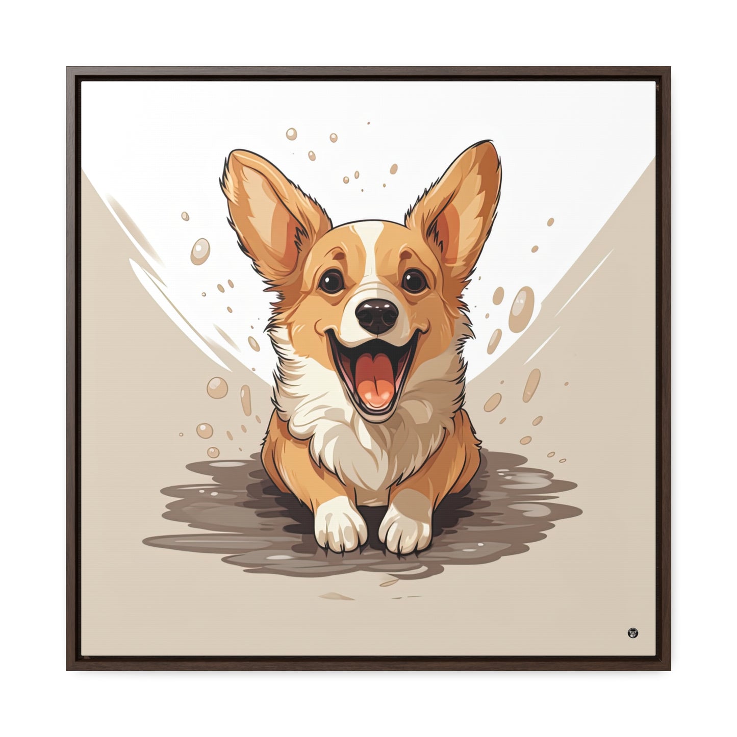 Corgi Cuteness - Framed on Canvas