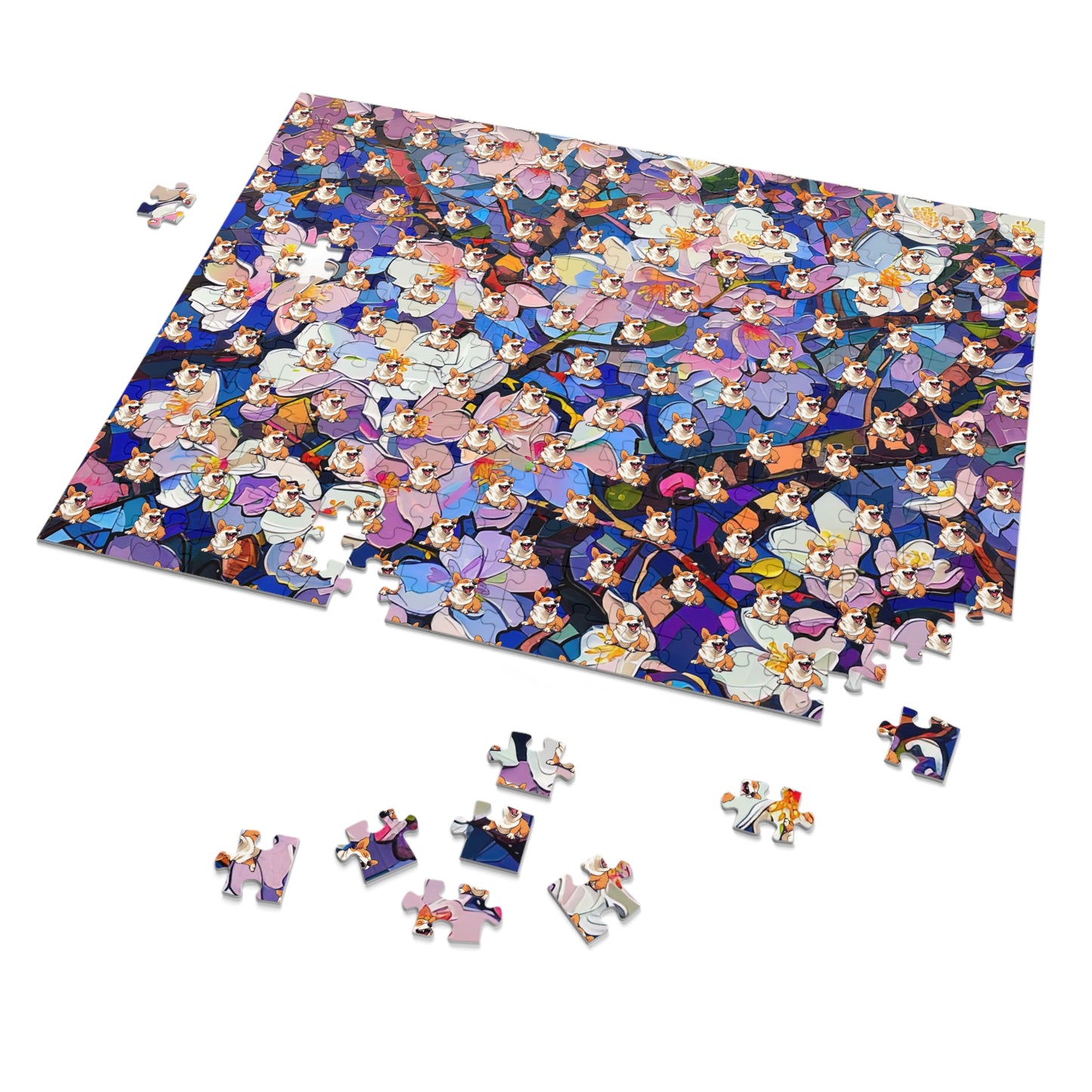 Flowers and Corgis - Jigsaw Puzzle