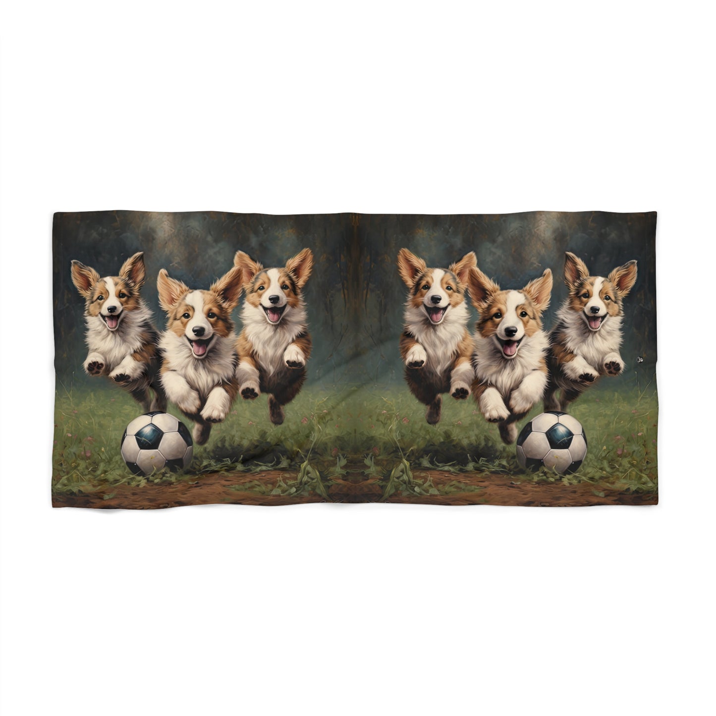 Corgi Pitch Beach Towel