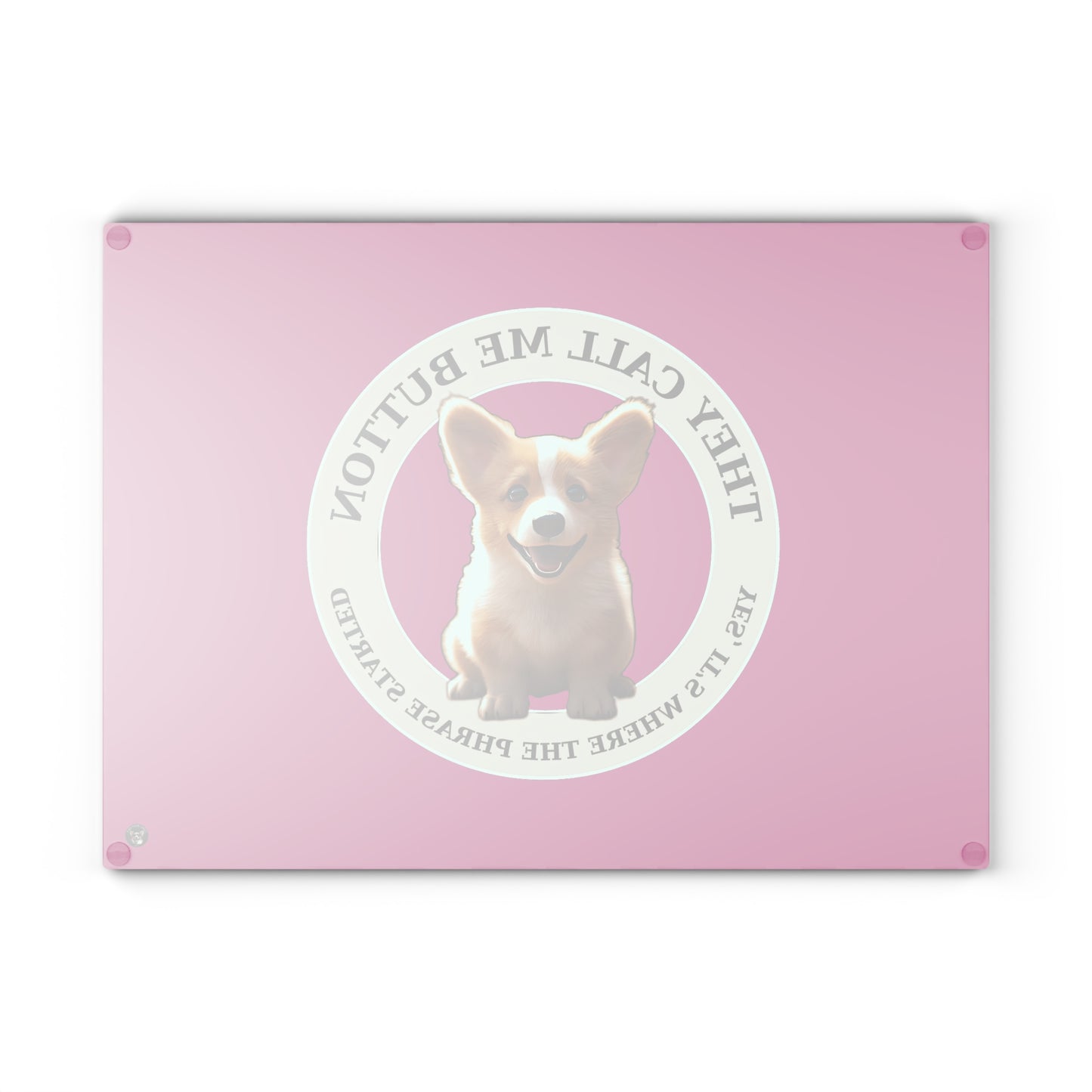 Cute as a Button - Glass Cutting Board