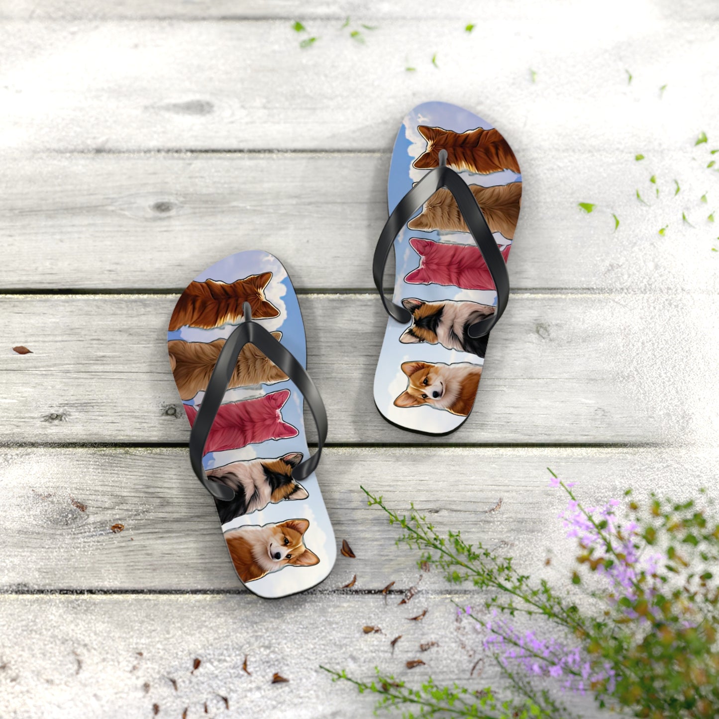 Corgi Lake Flip-Flops