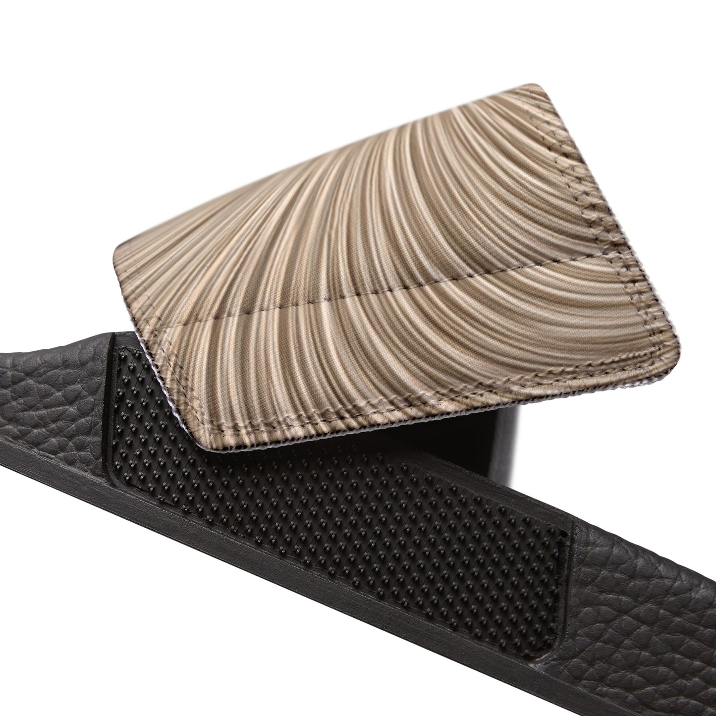 Pembroke Portrait Swirling Tan Women's Casual Slide Sandals - Pool & Beach Slides