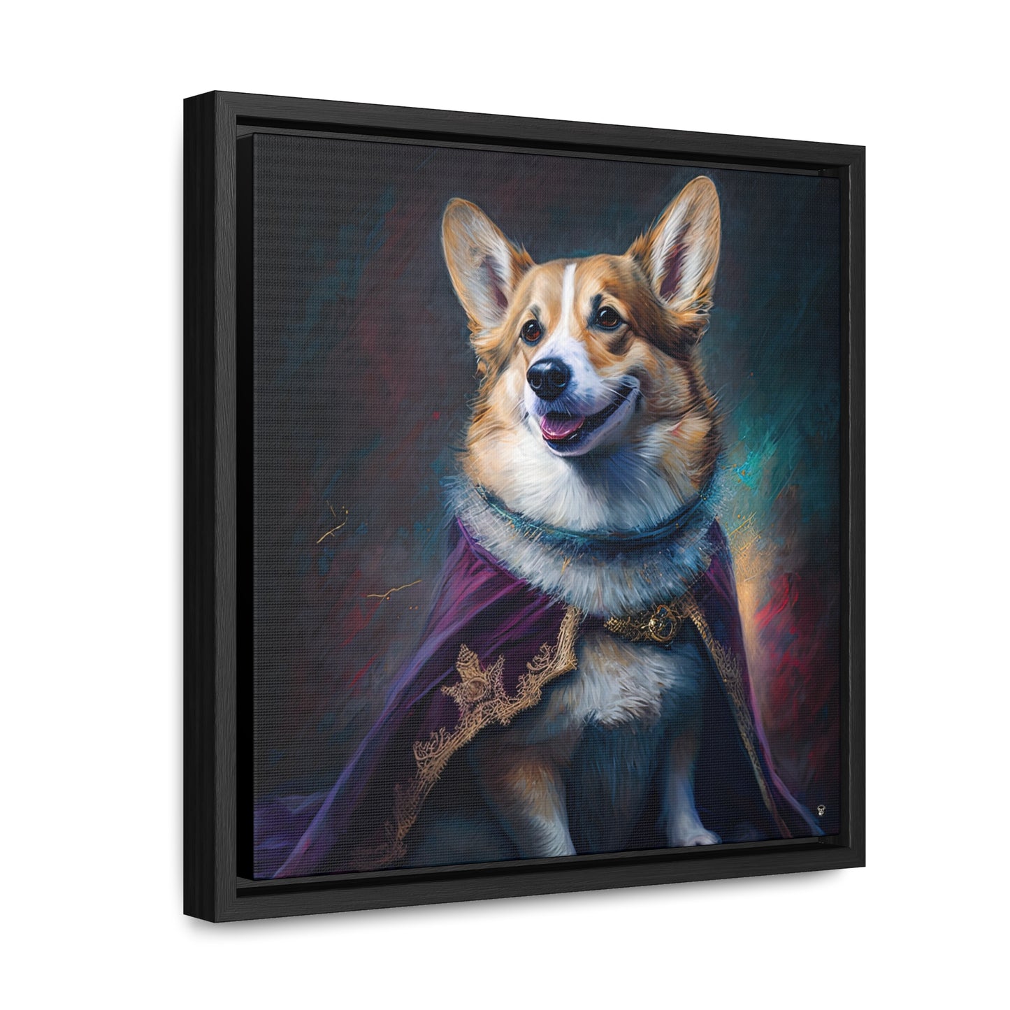 Corgi Royalty - Framed on Canvas