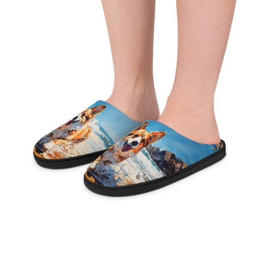 Coastal Corgi Women's Slippers