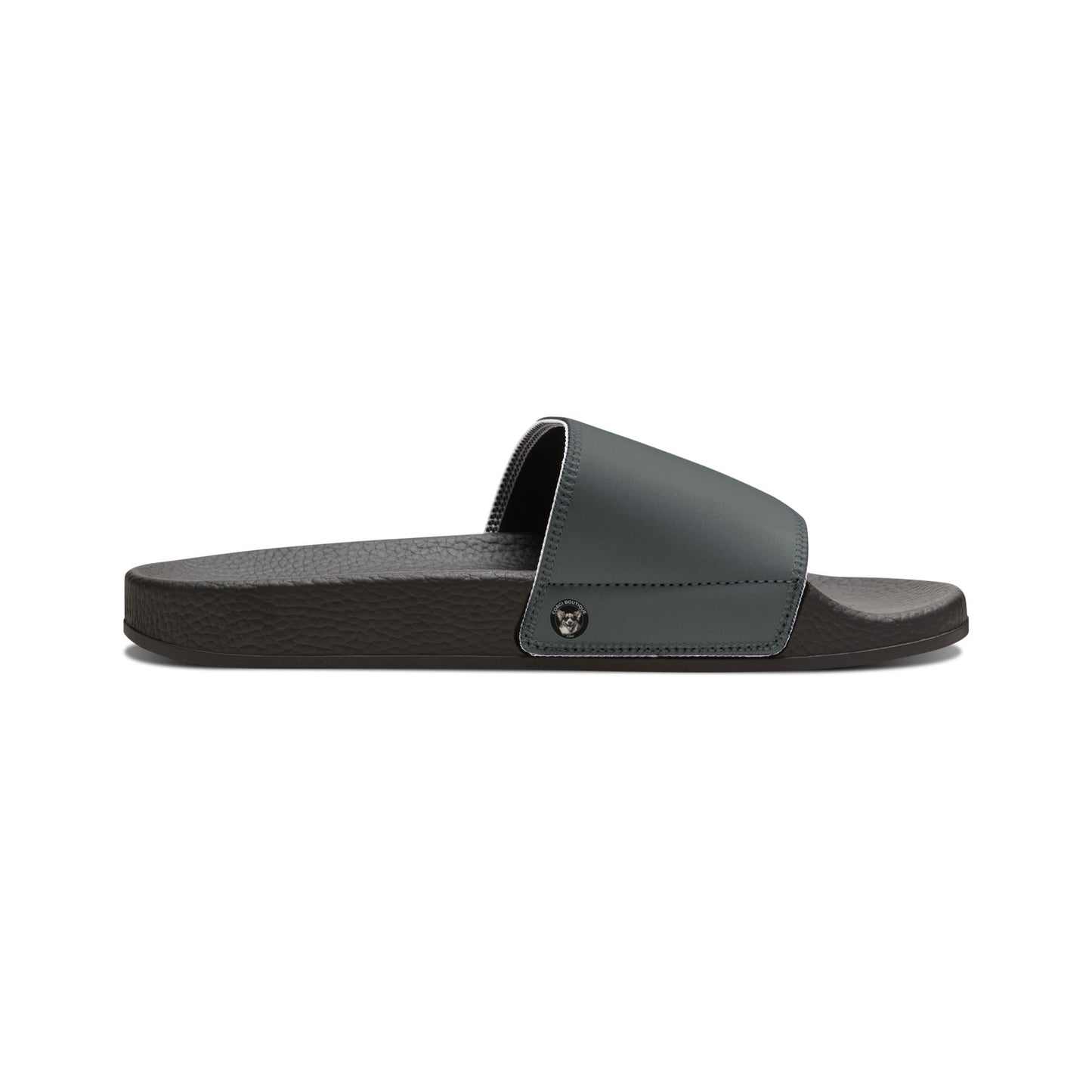 Leader of the Pack Men's Gray Slide Sandals - Casual Pool & Beach Slides
