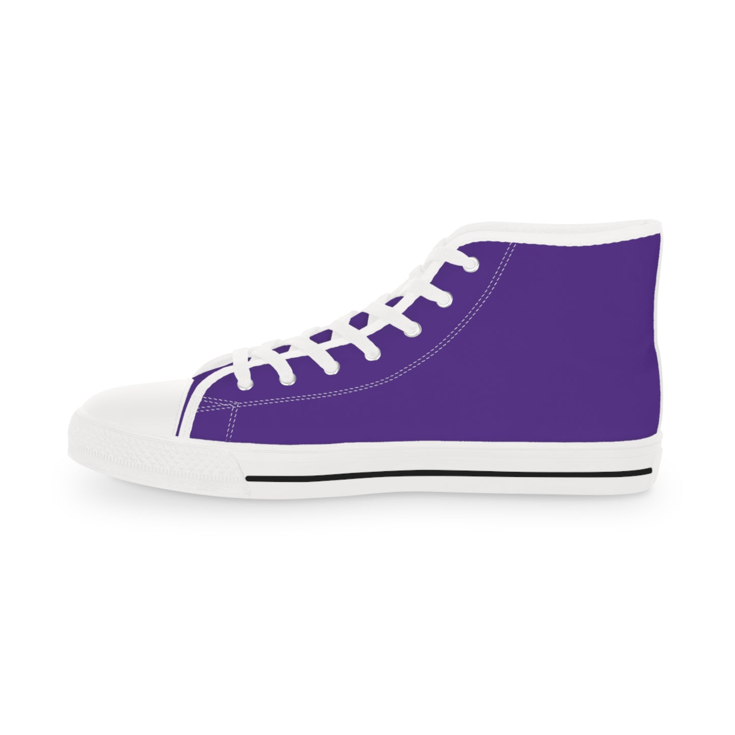 Jolly Jiggling Corgi Men's High Top Casual Purple Canvas Sneakers