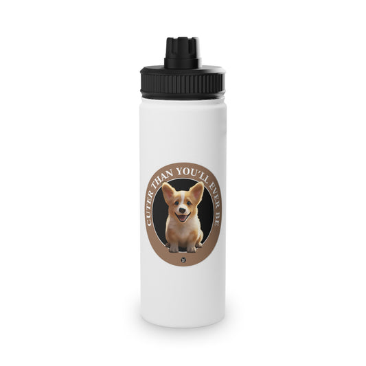 Cuter Than You - Water Bottle with Sport Lid