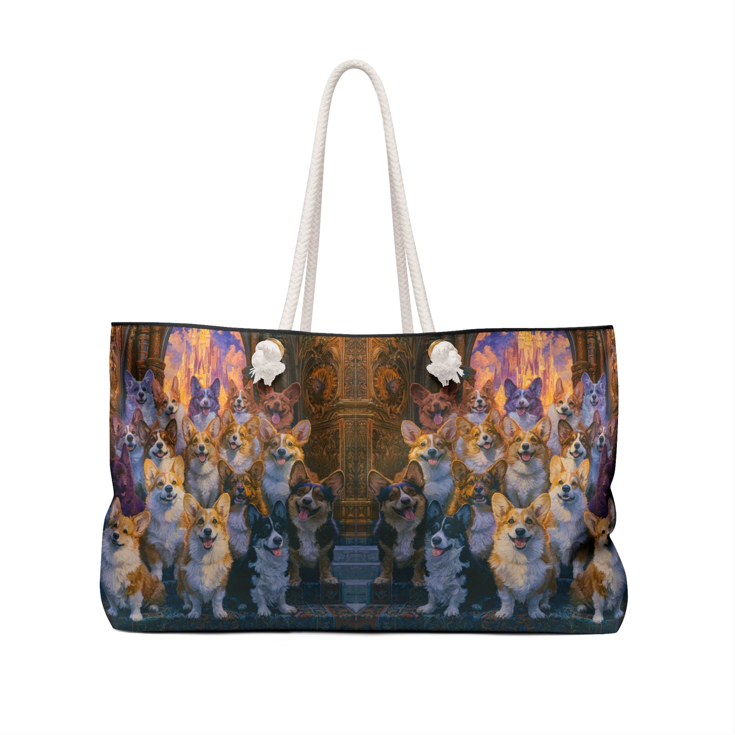 Pearly Gates Corgi Weekender Beach Bag – Corgis in Heaven Travel Tote