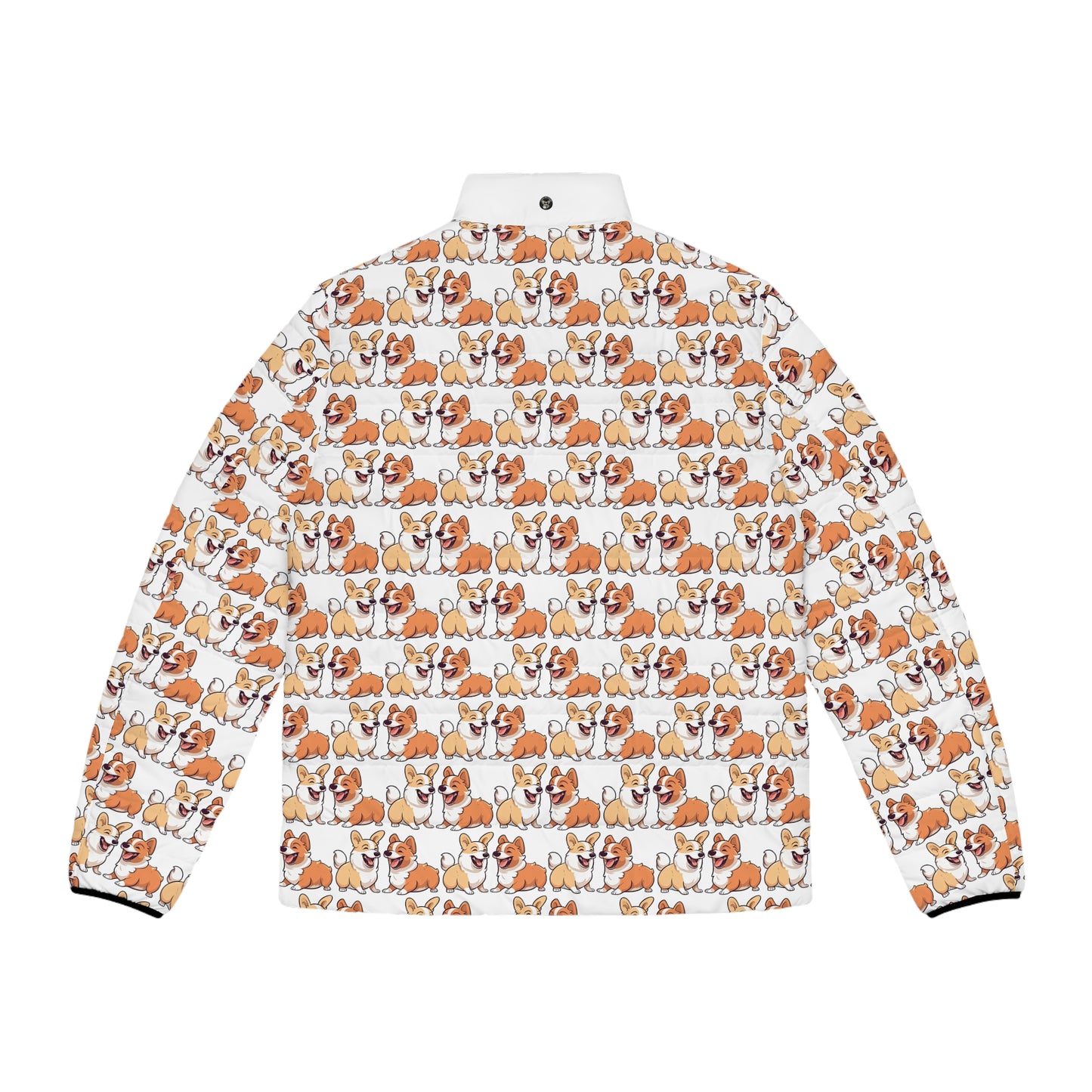 Corgi Couple Mosaic - Puffer Jacket