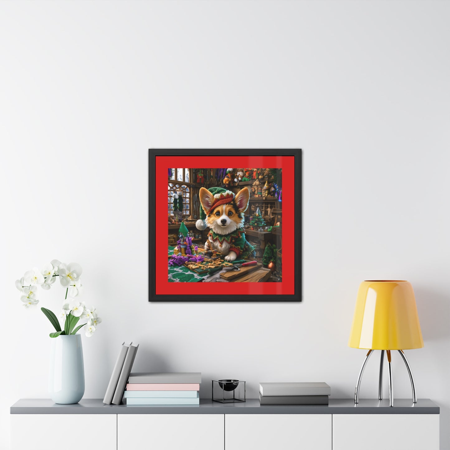 Santa's Little Helper Framed Print
