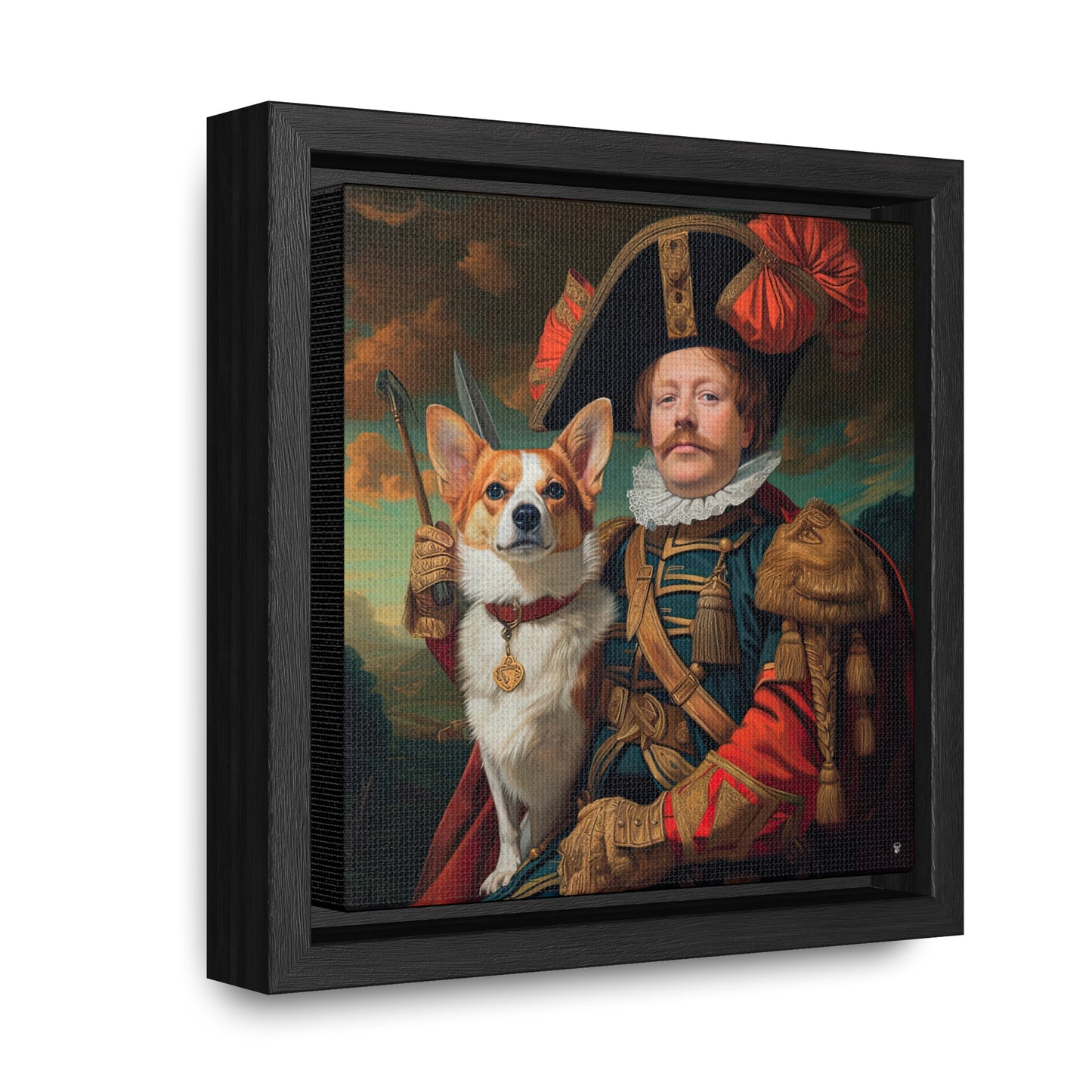 First Royal Corgi - Framed on Canvas