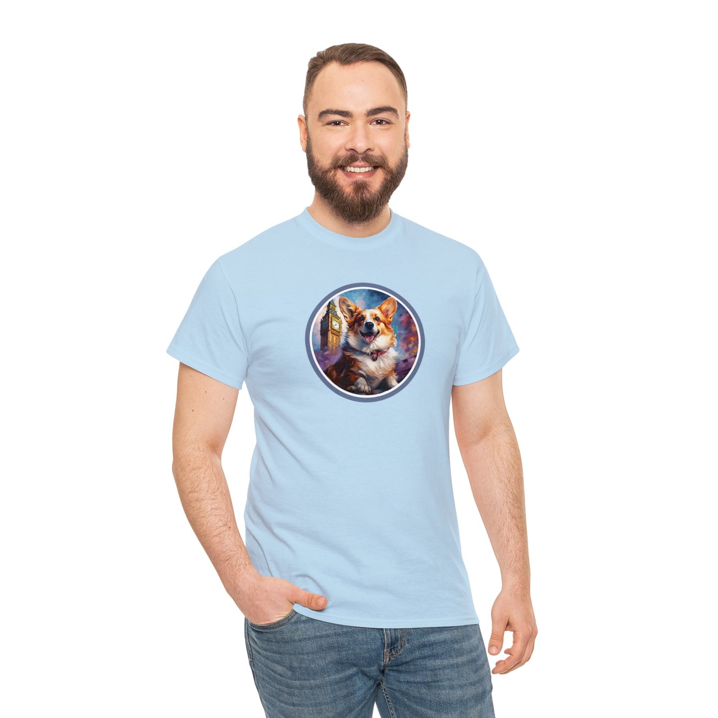 Corgi and Ben - Unisex Heavy Cotton Tee