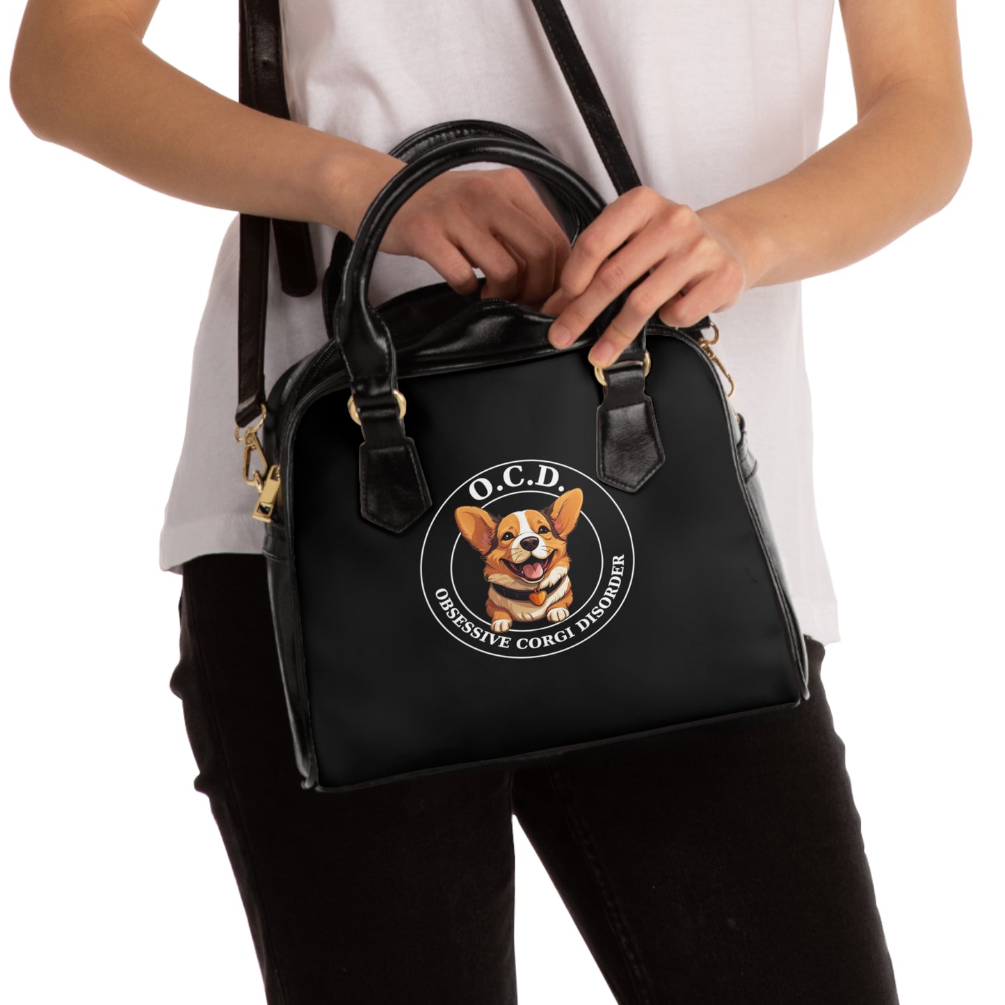 O.C.D. Obsessive Corgi Disorder - Handbag w/Removable Shoulder Strap