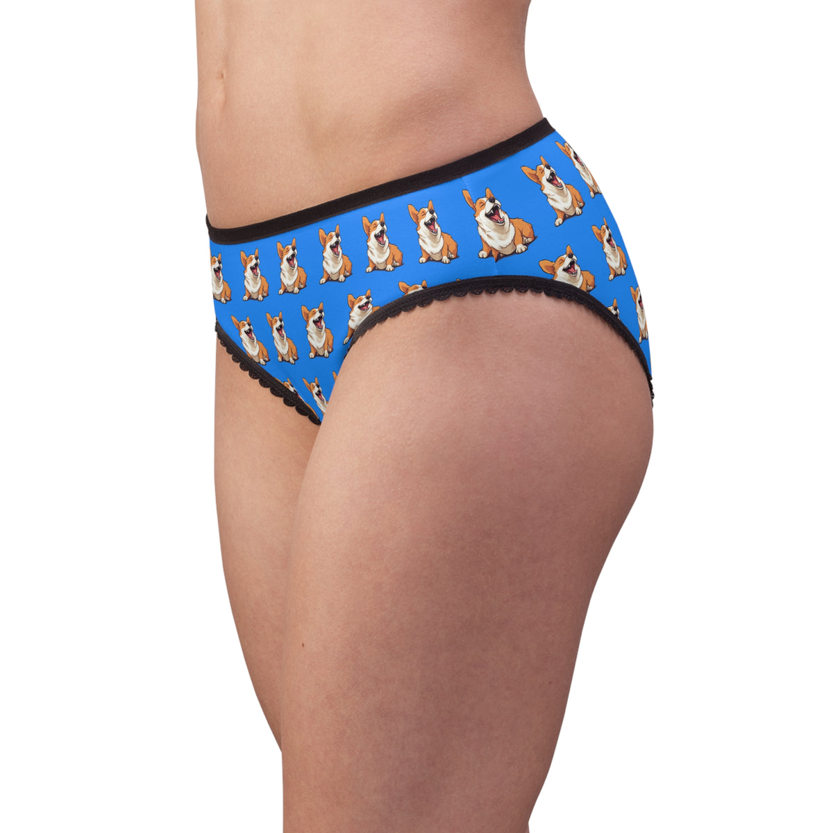 Comical Corgi All Smiles Repeater Pattern Panties! - Cute Corgi Undies