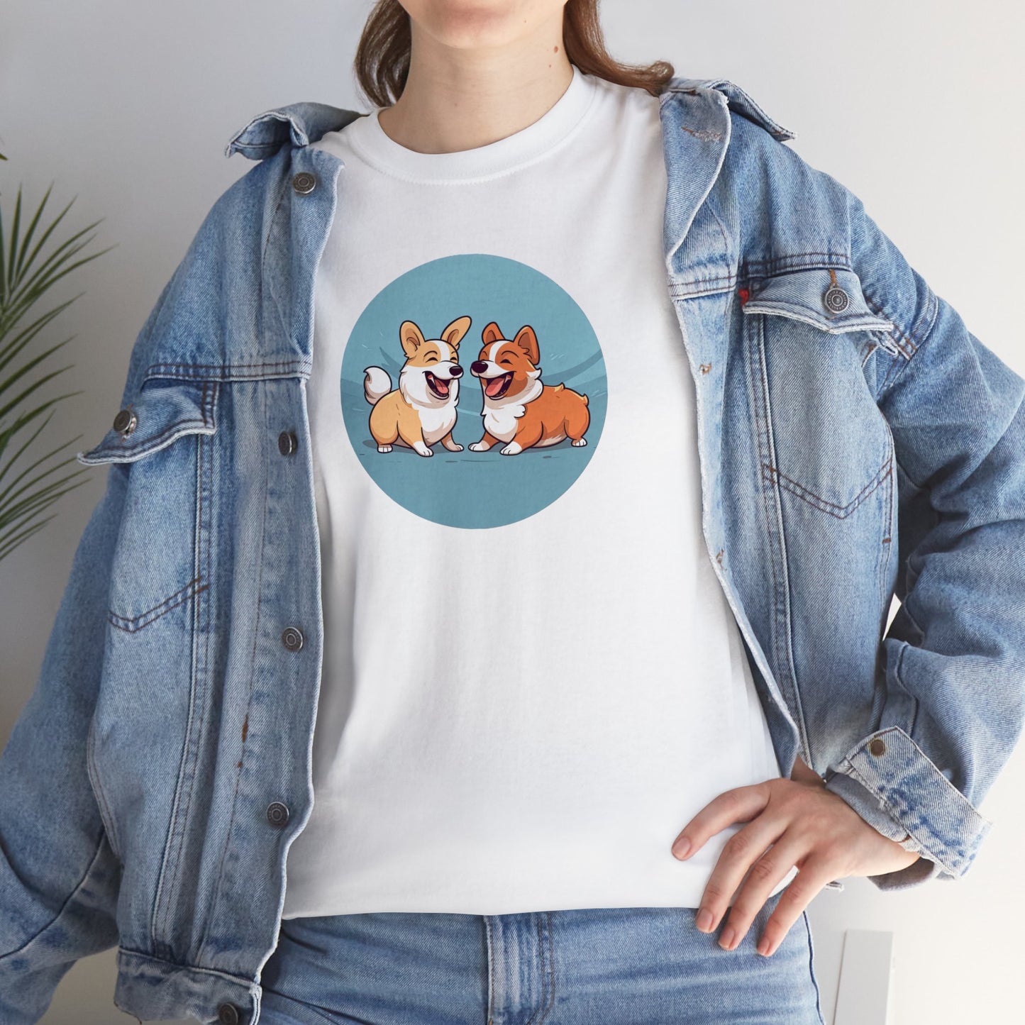 Corgi Couple - Unisex Heavy Cotton Tee