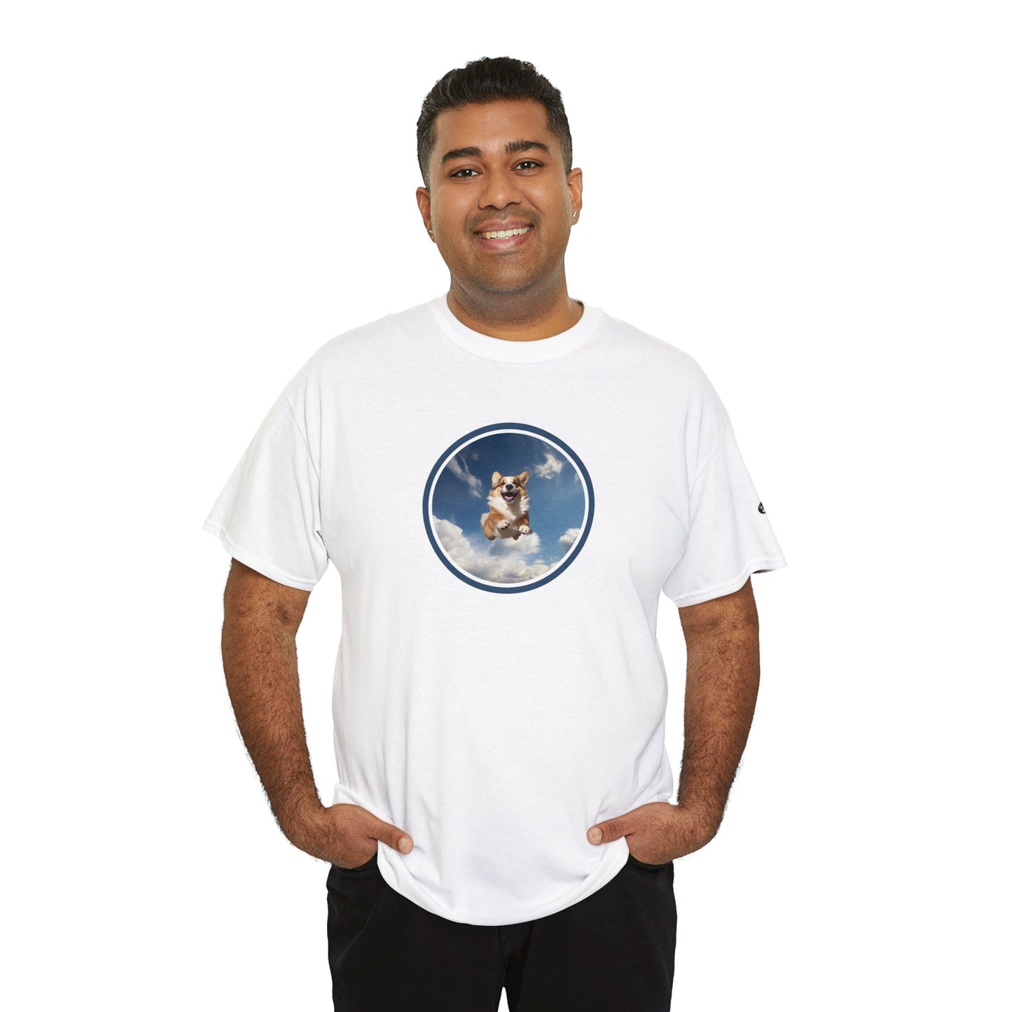 Flying Corgi - Unisex Heavy Cotton Tee