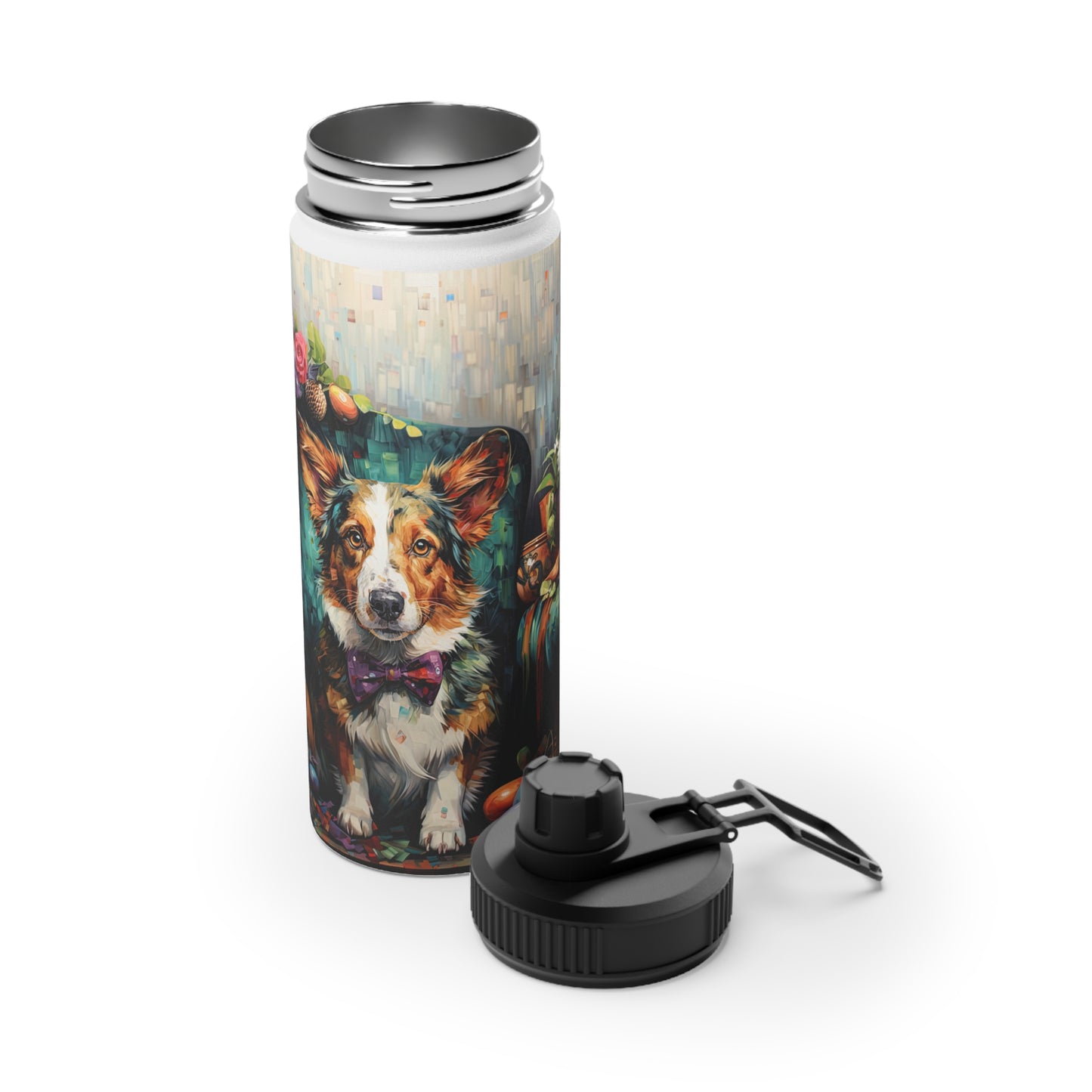 Formal Corgi - Water Bottle with Sport Lid