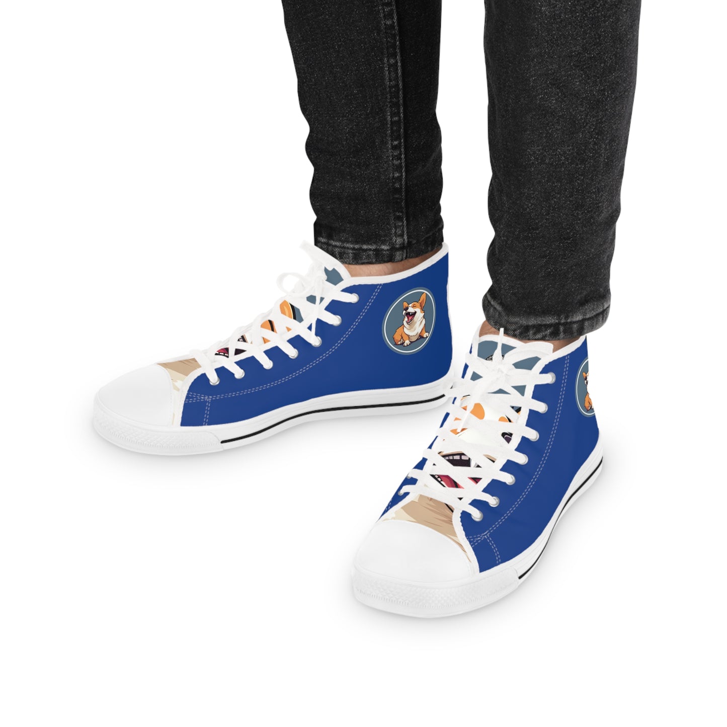 Comical Corgi - Men's High Top Sneakers