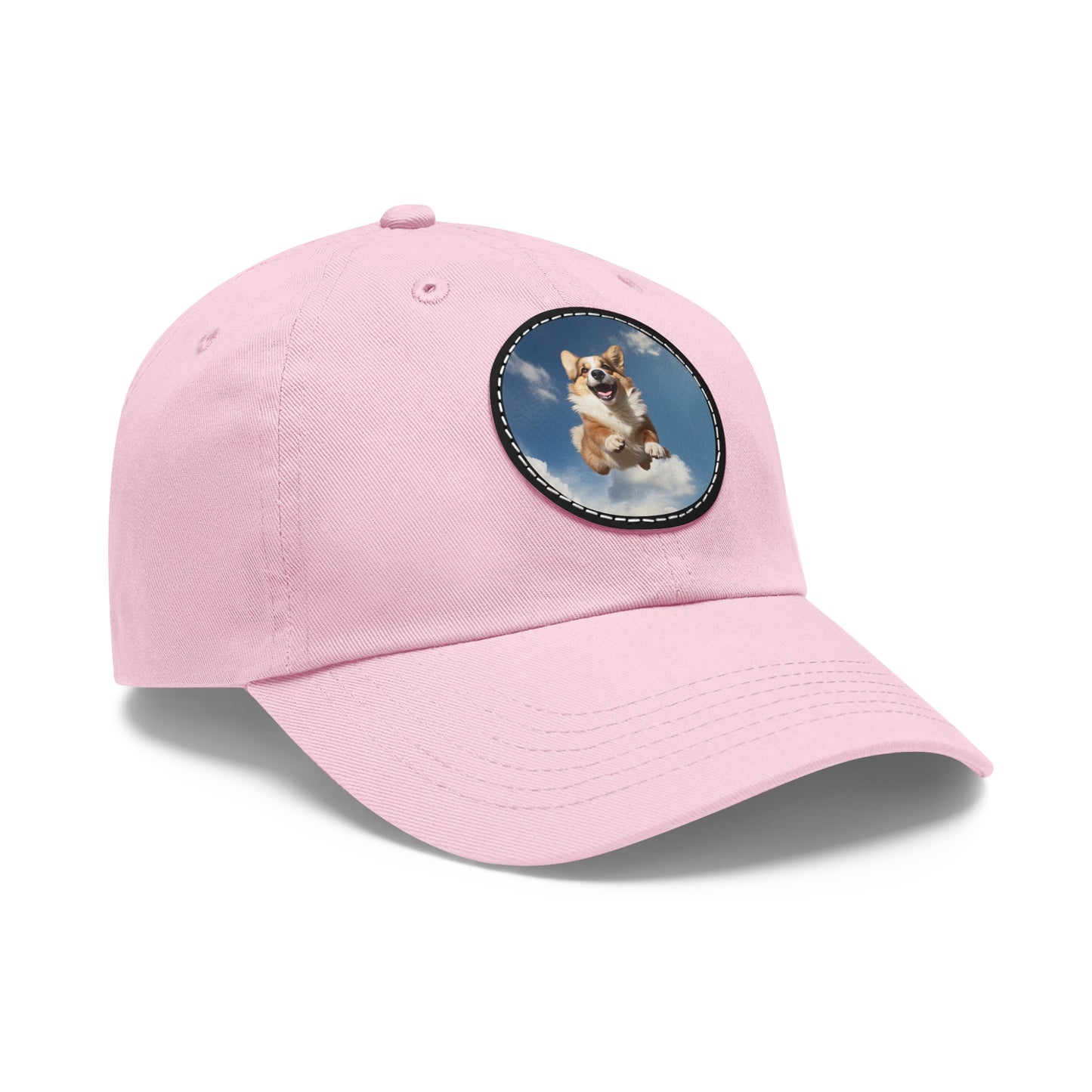 Flying Corgi - Cap with Leather Patch