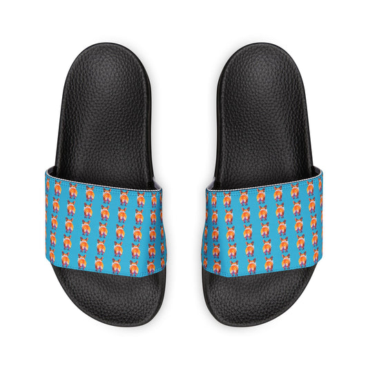 Corgi Butt Stripes Artistic Portrait Men's Slide Sandals - Casual Pool & Beach Slides