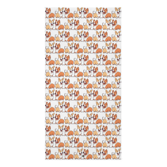 Corgi Couple Mosaic - Bath Towel