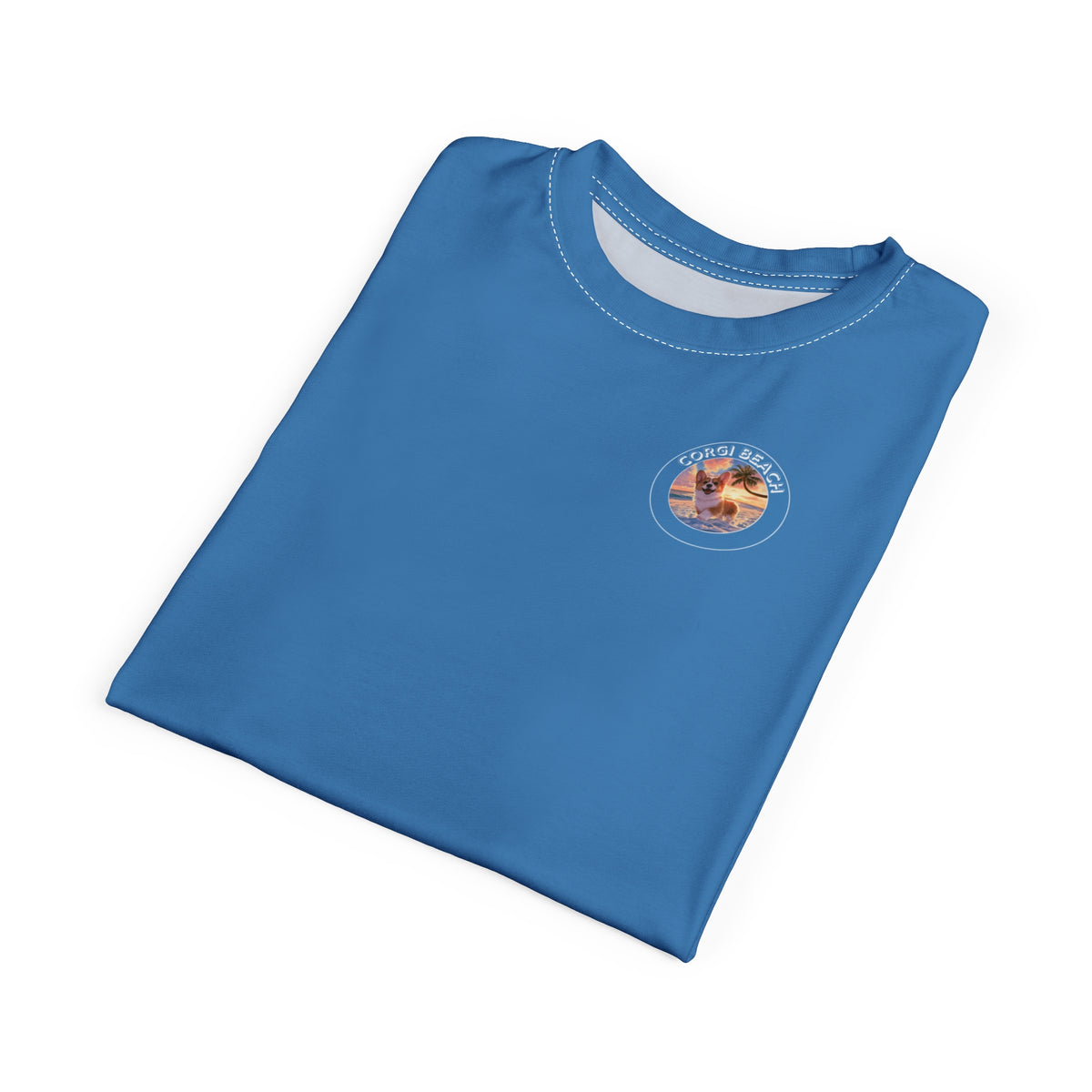 Corgi Beach Unisex Bold Designer Tee - Merry Meandering on Mahalo Marine (Part of the Corgi Beach Day Collection)