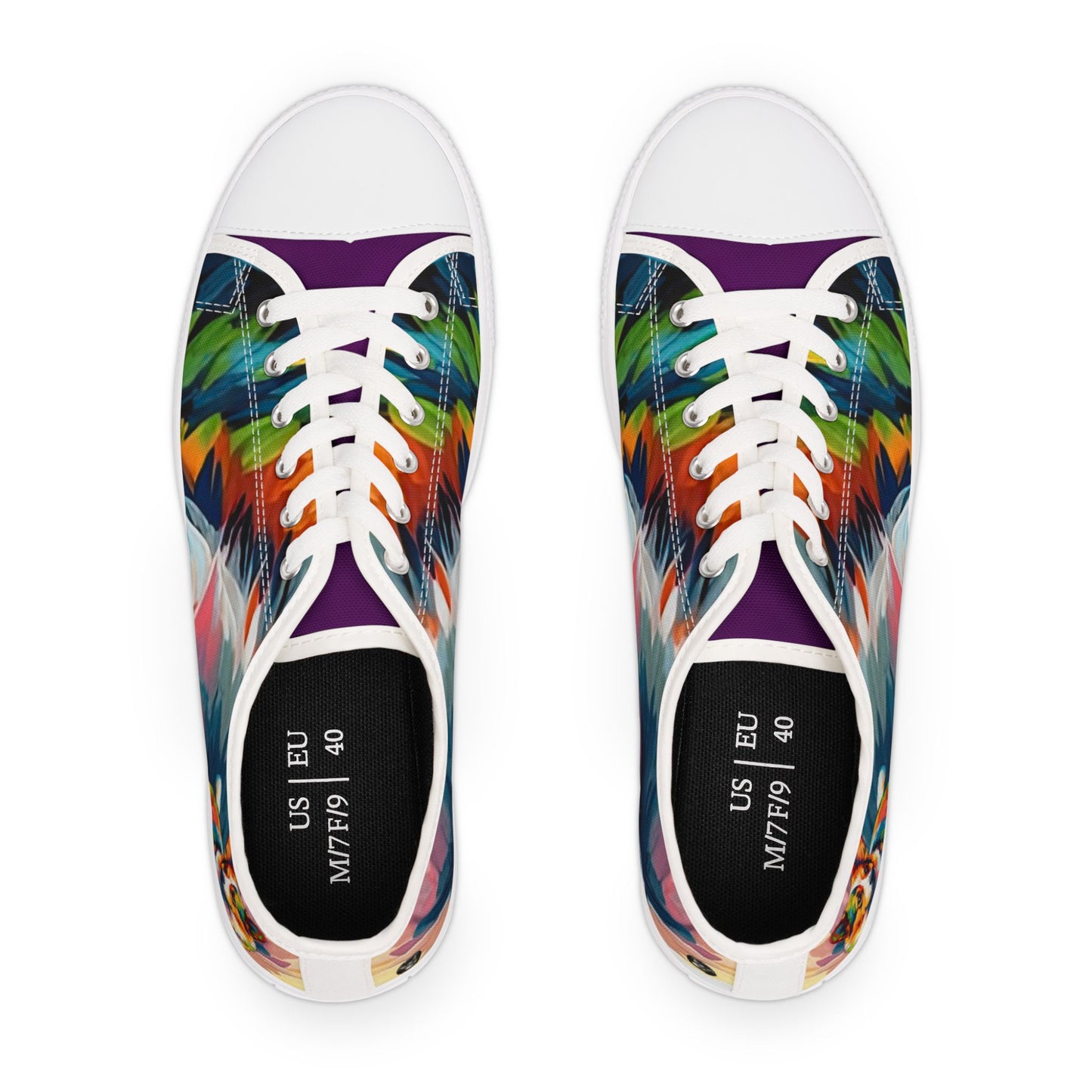 Scouter Corgi Artistic Abstract Colorful Women's Low Top Casual Canvas Sneakers