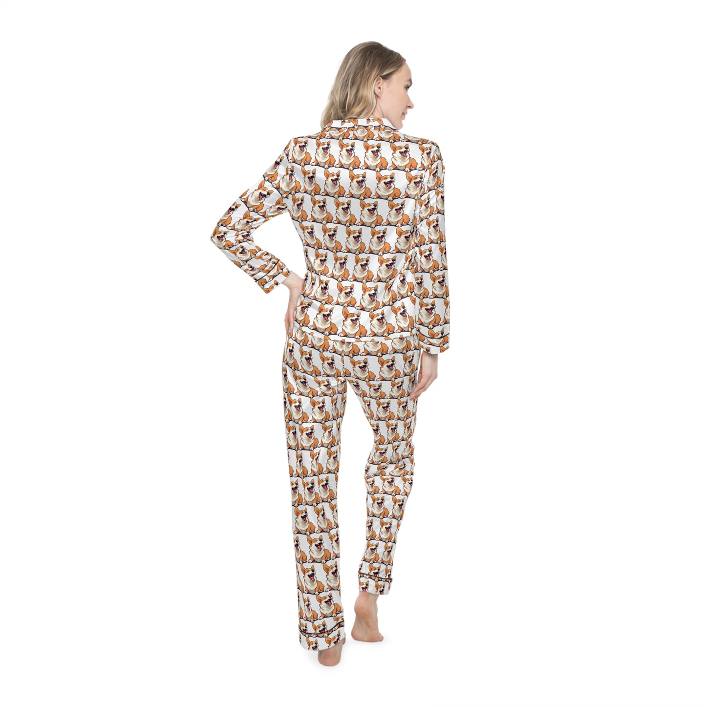 Comical Corgi Silky Pajamas