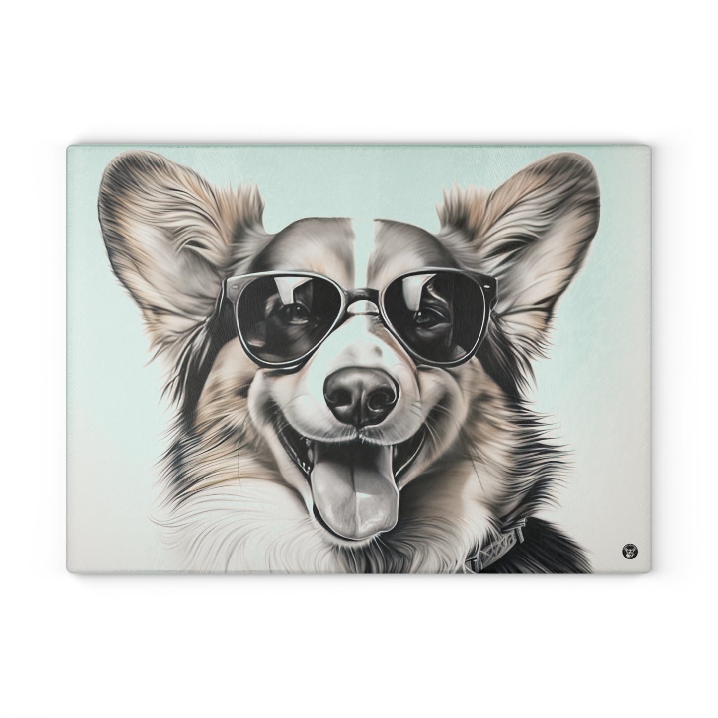 Corgi Cool - Glass Cutting Board