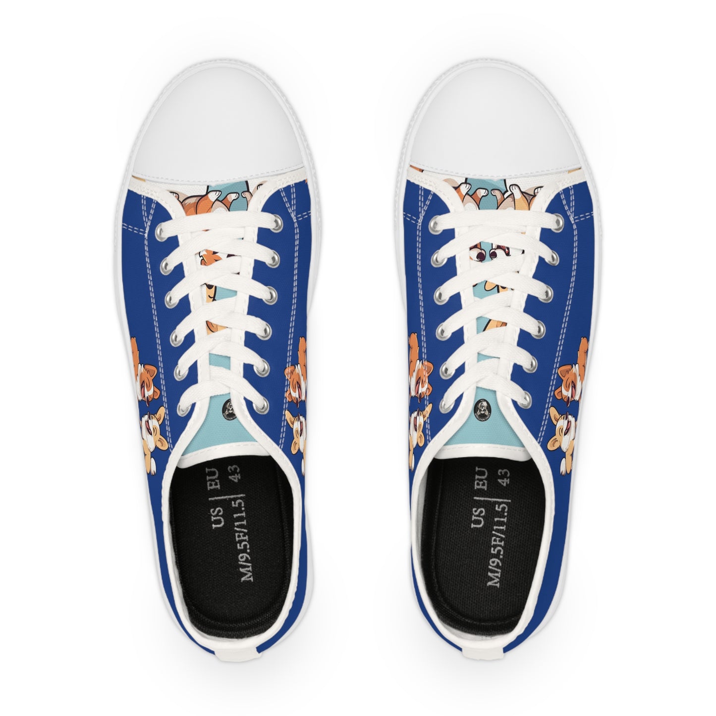 Corgi Couple - Men's Low Top Sneakers