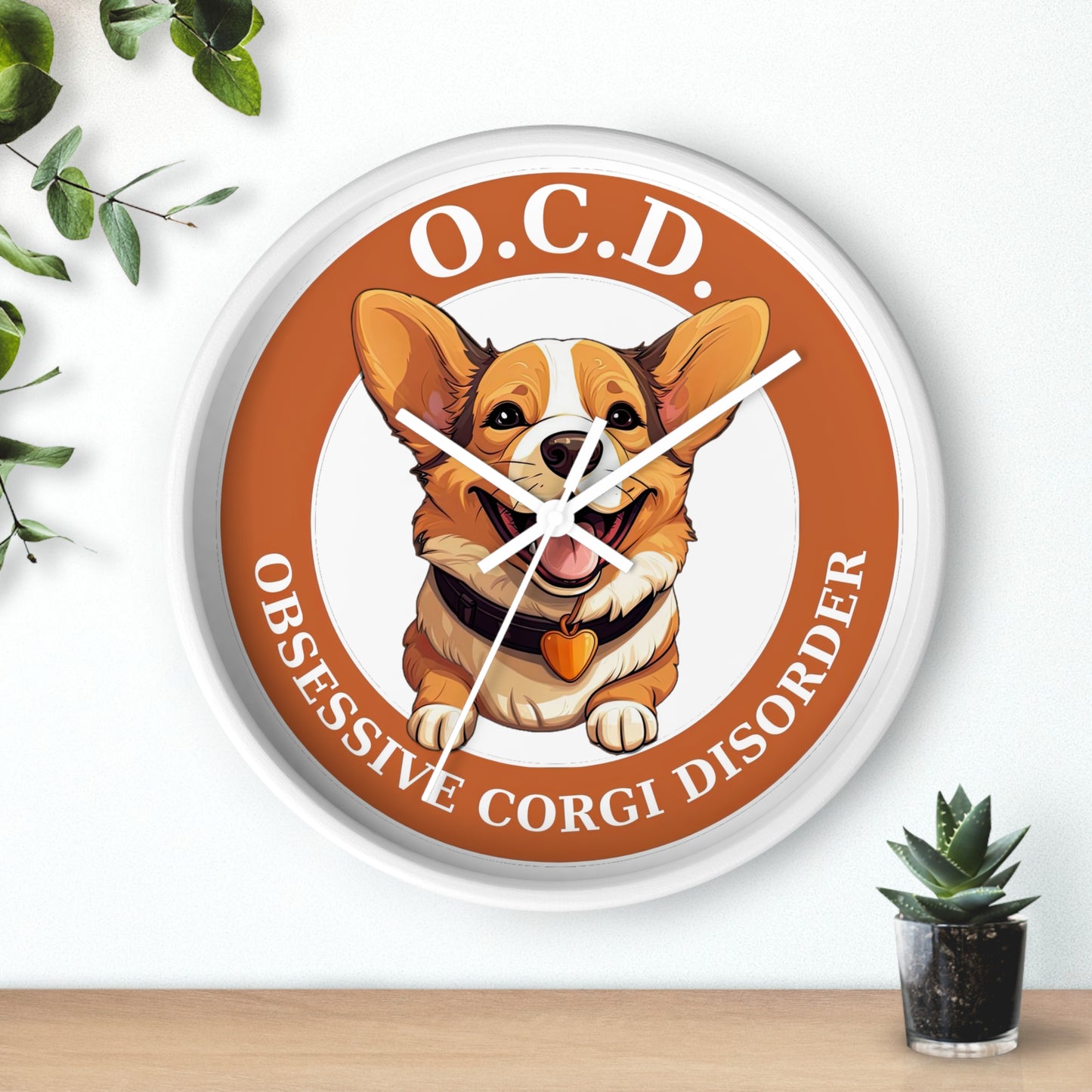 O.C.D. Obsessive Corgi Disorder - Wall Clock