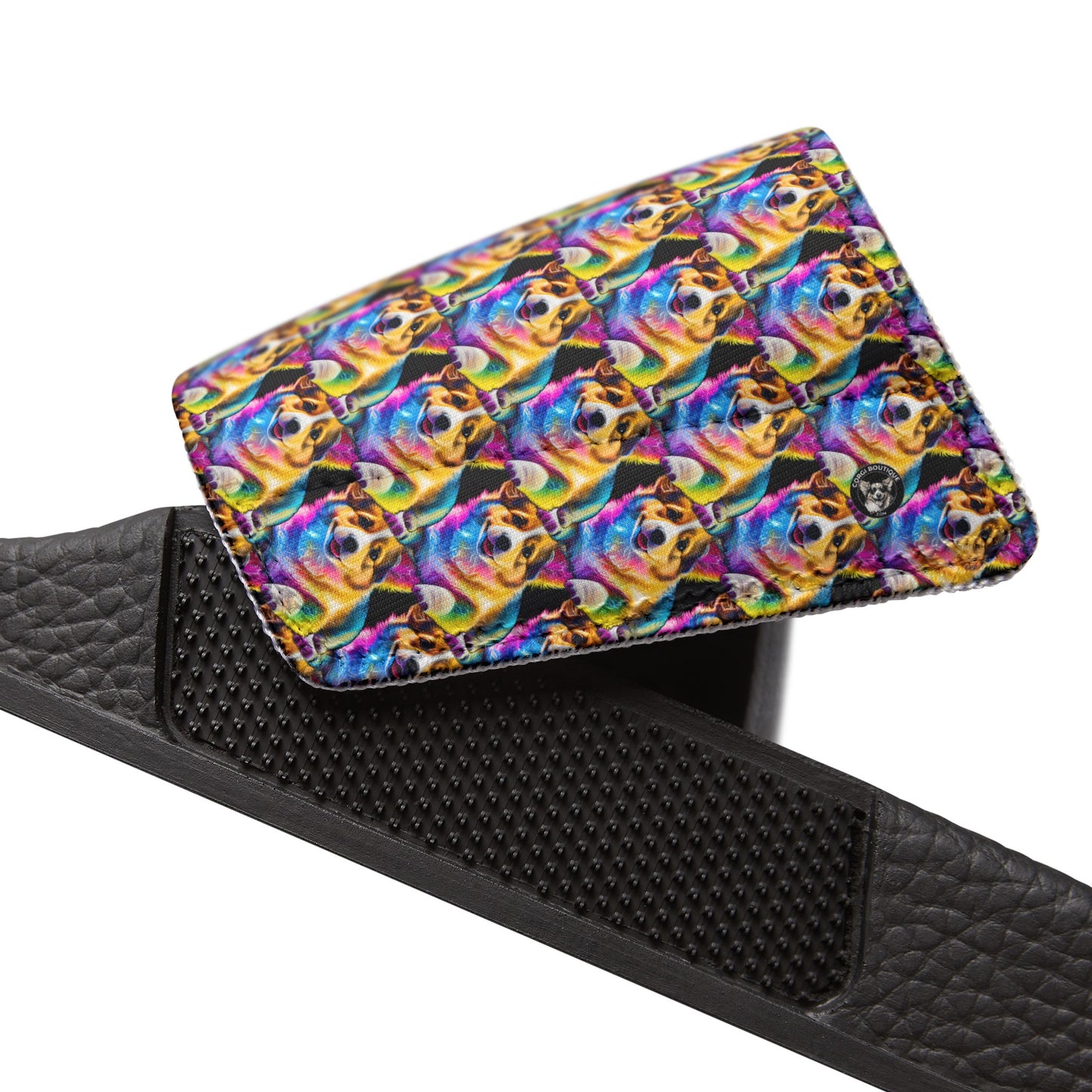 Colorful Corgi Mosaic - Women's Slide Sandals