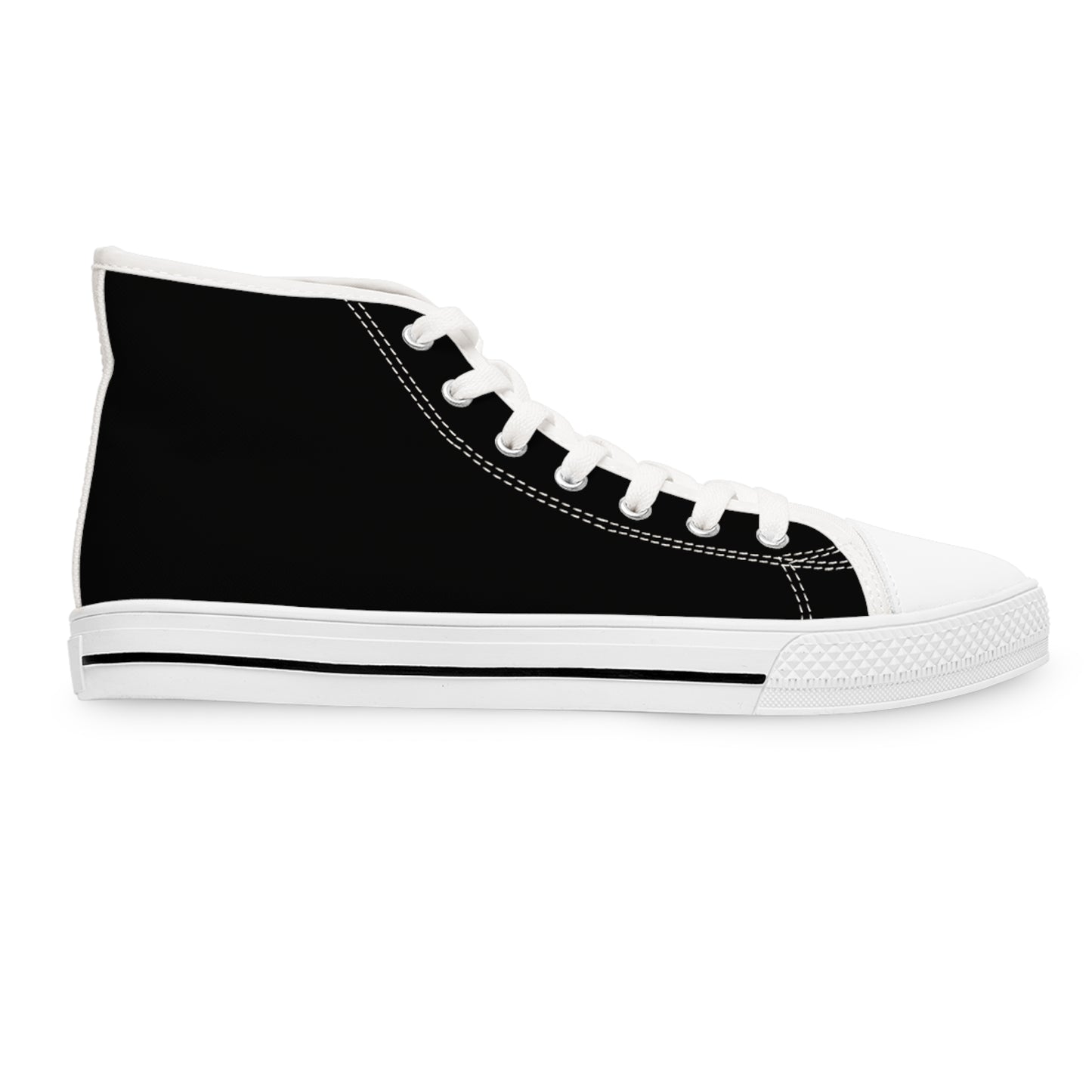 Corgi Boutique Logo Women's High Top Casual Black Canvas Sneakers