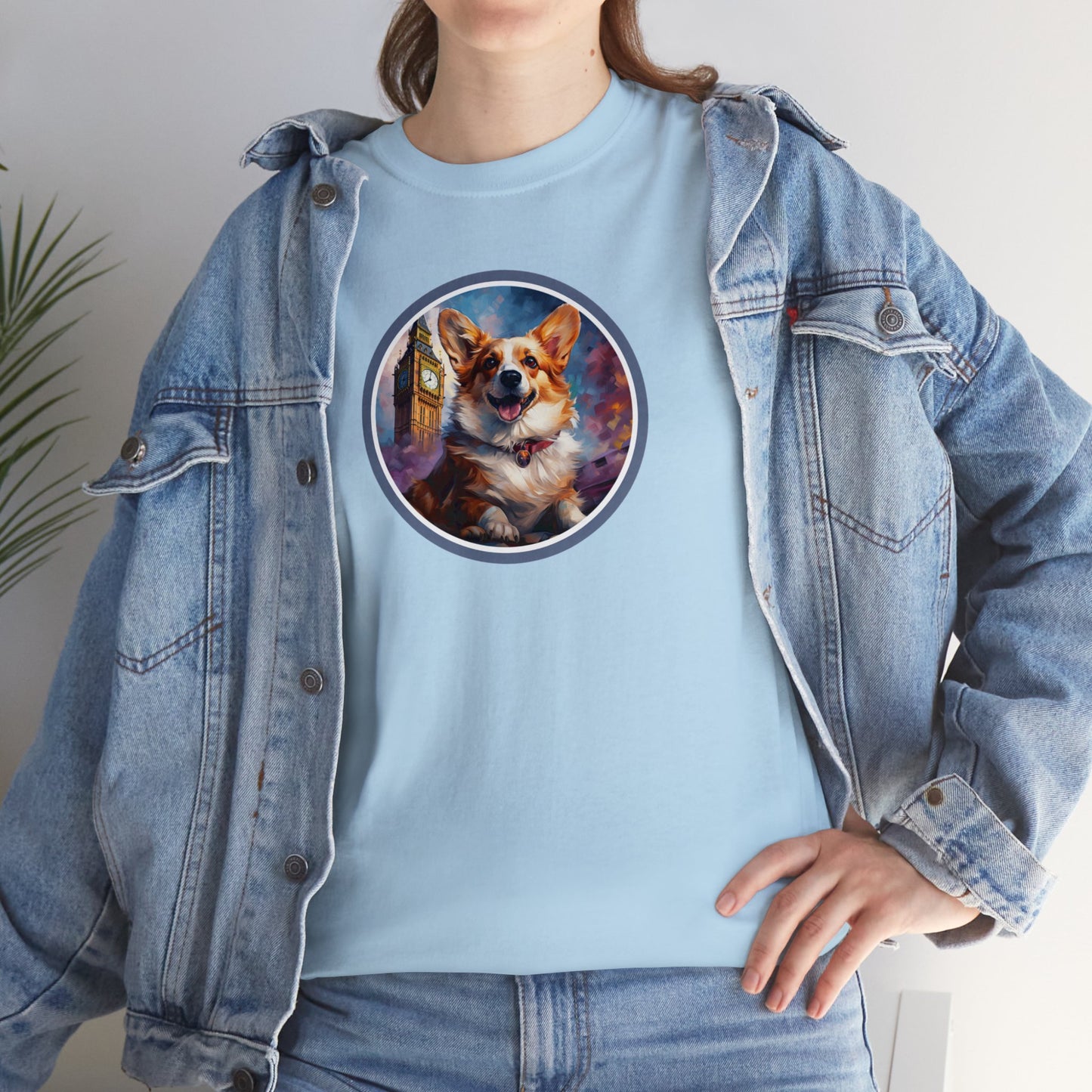 Corgi and Ben - Unisex Heavy Cotton Tee