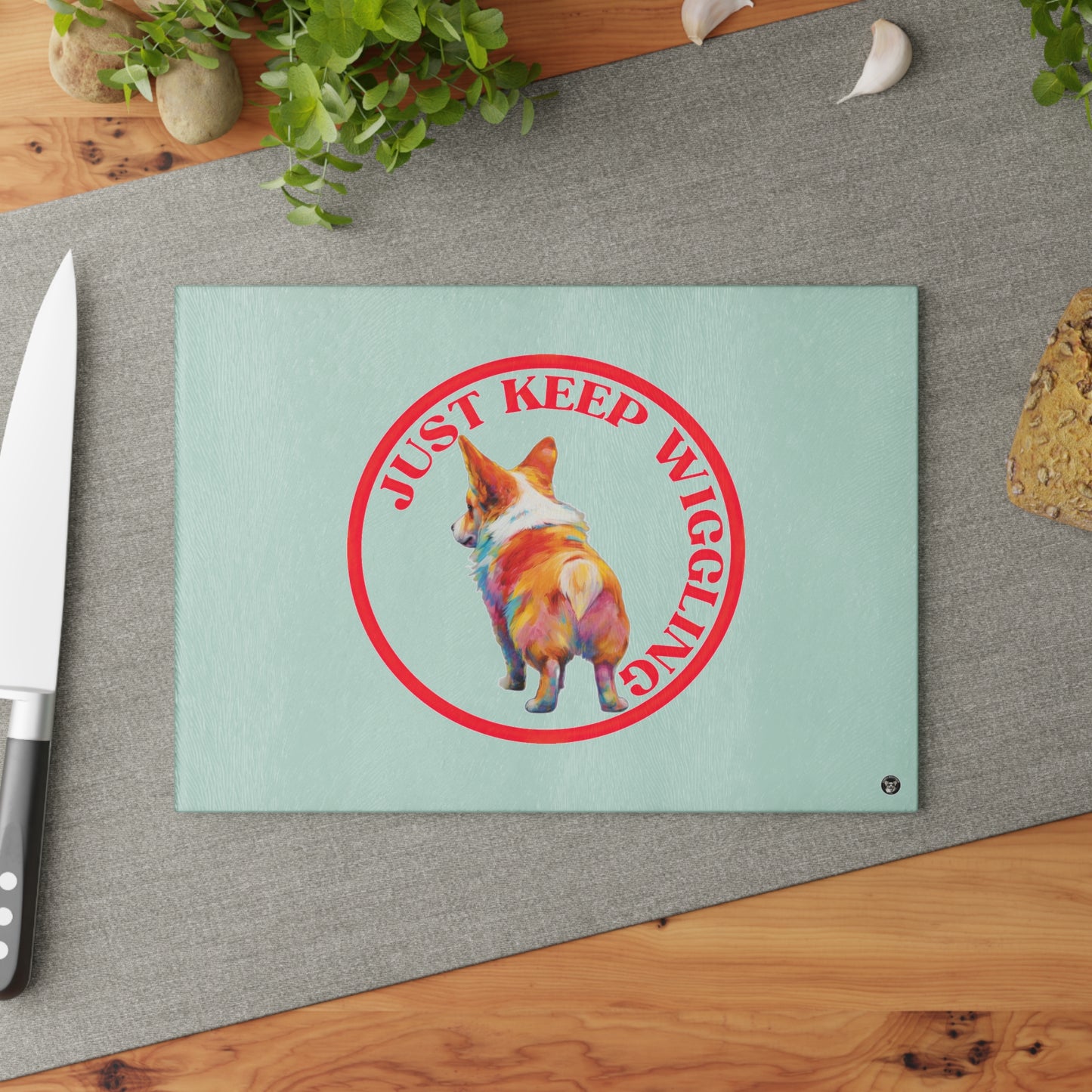 Just Keep Wiggling - Glass Cutting Board