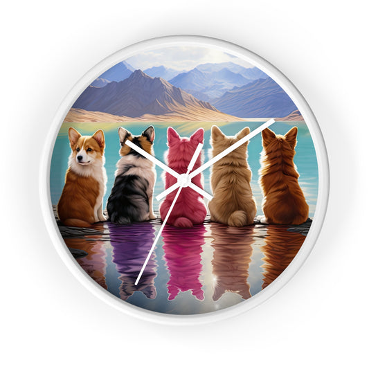 Corgi Lake - Wall Clock