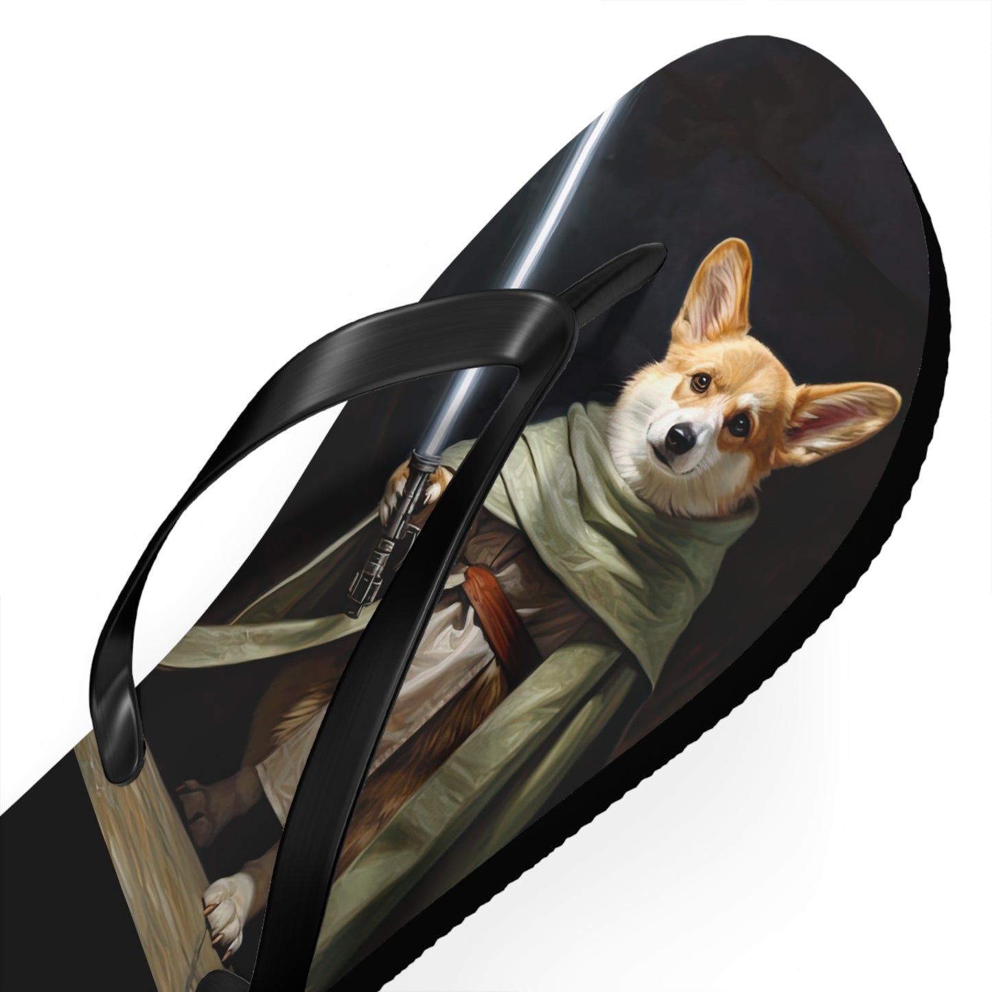 Jedi Corgi Flip-Flops