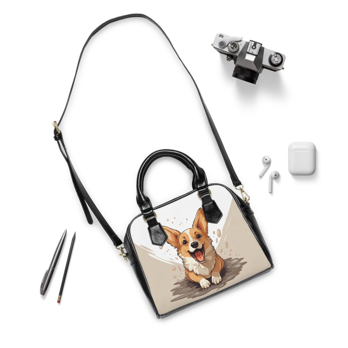 Corgi Cuteness - Handbag w/Removable Shoulder Strap