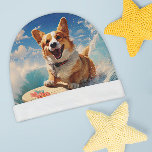 Cowabunga Corgi - Baby Beanie