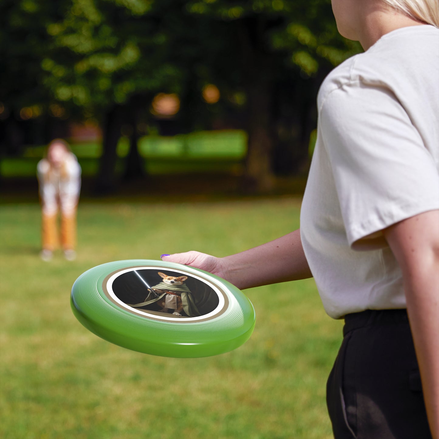 Jedi Corgi - Wham-O Frisbee