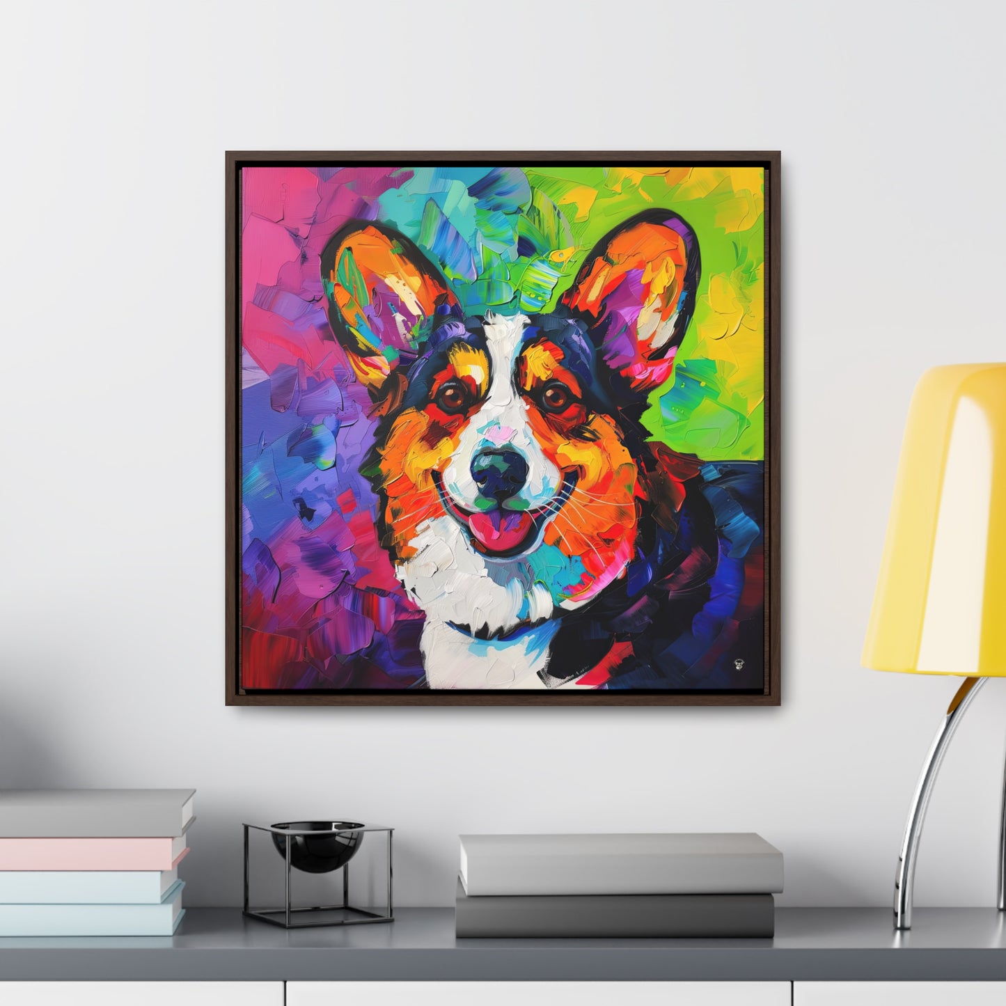 Colorful Cardigan - Framed on Canvas