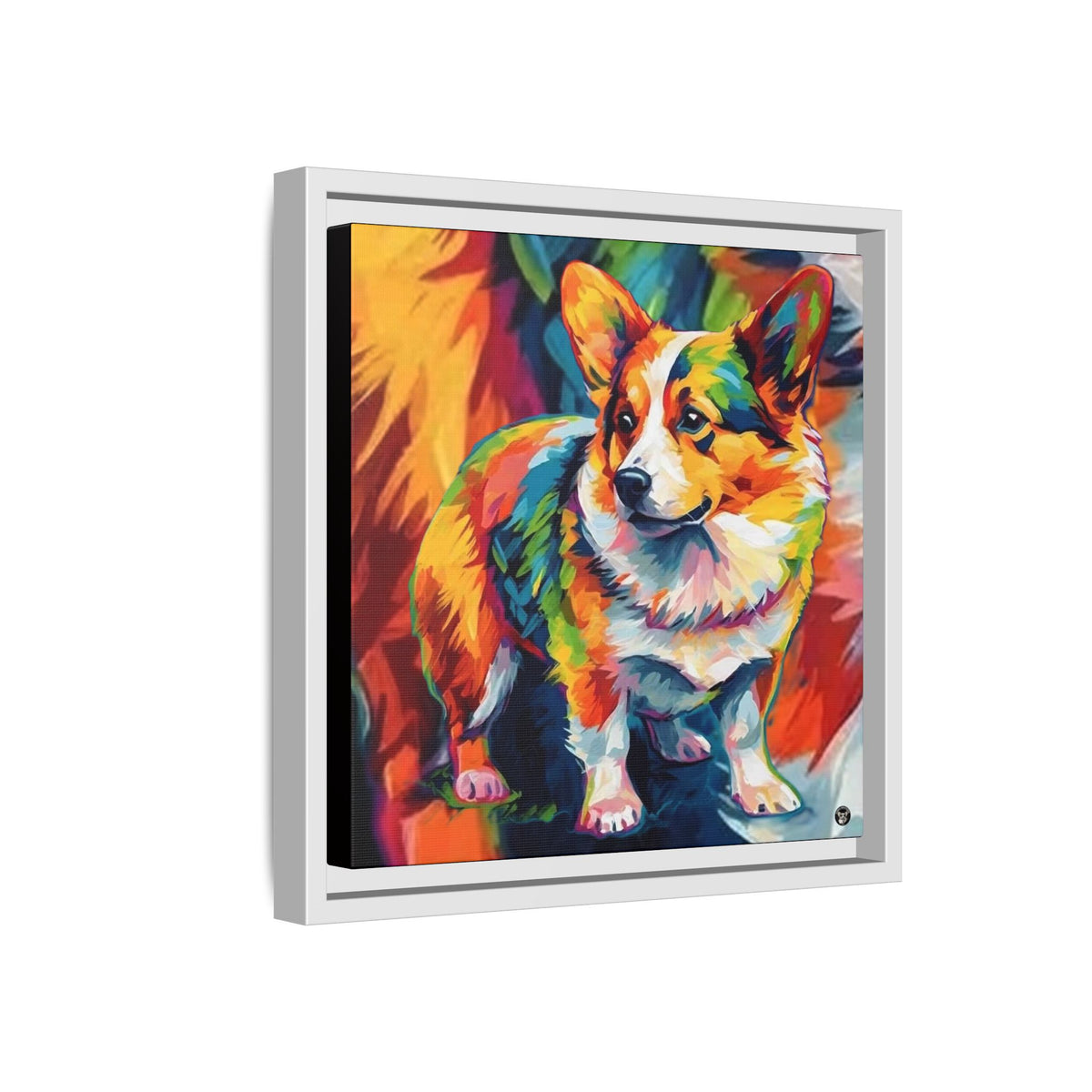 Scouter Corgi Watercolor on Canvas