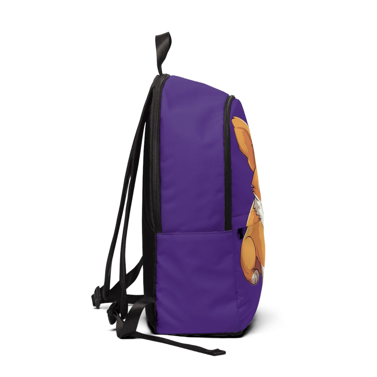 Jolly Jiggling Animated Corgi Backpack — Funny Purple Corgi Rucksack